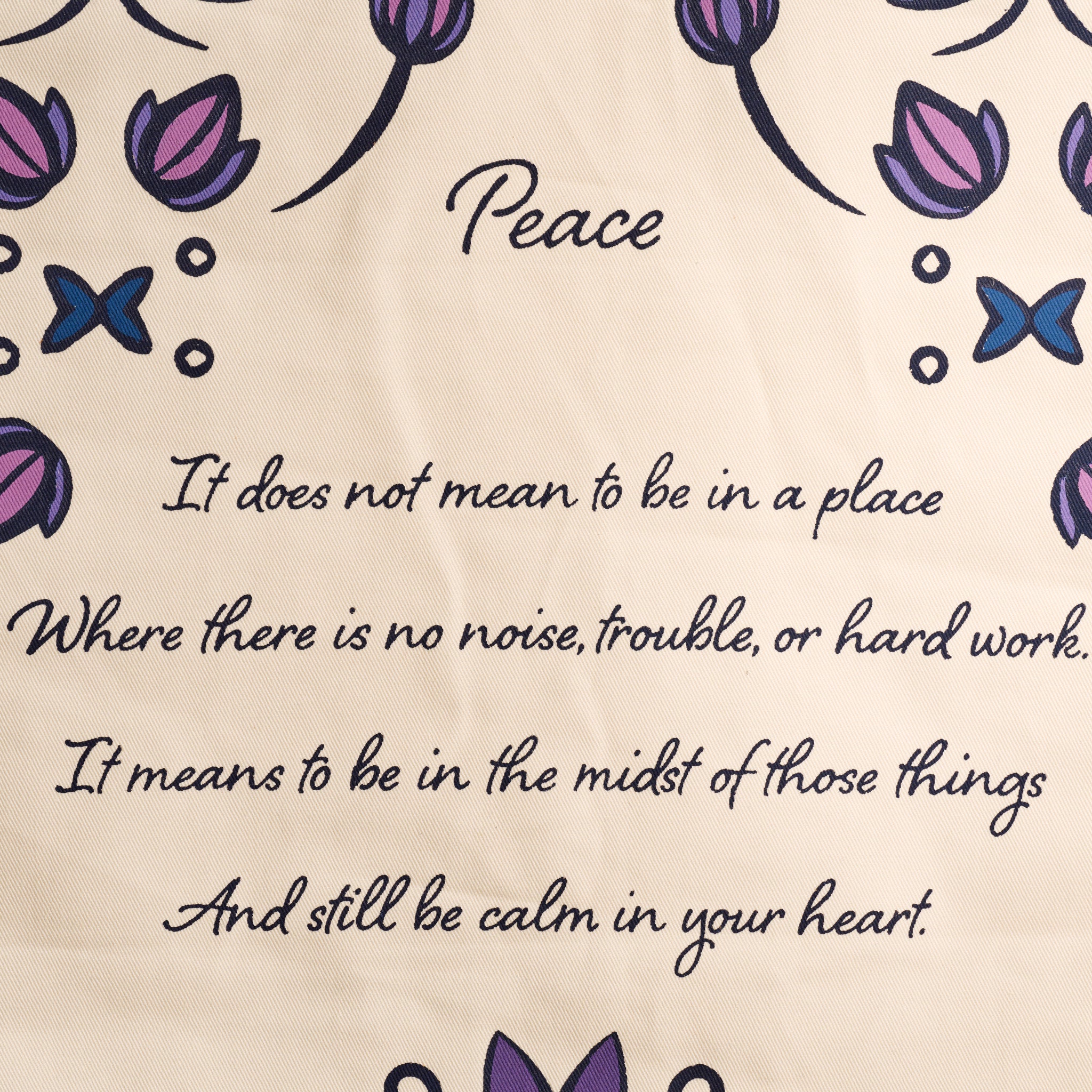 Lotus Peace Poem Wall Hanging - Ten Thousand Villages