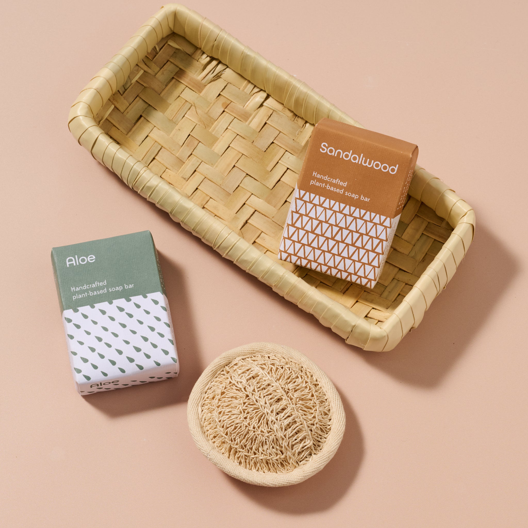 Taaja Sandalwood and Aloe Soap/Body Scrubber Set - Ten Thousand Villages