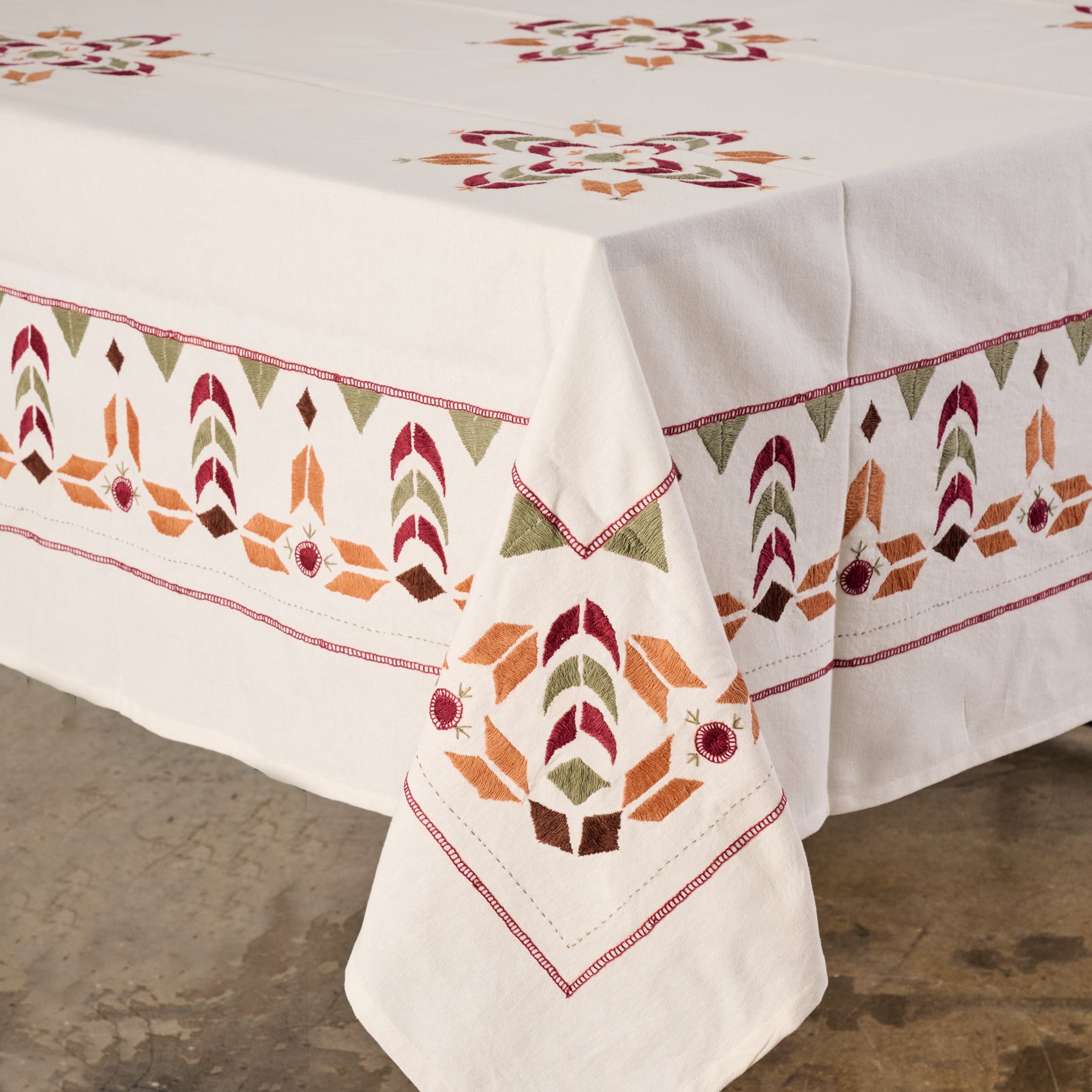 Jodana Embroidered Tablecloth - Ten Thousand Villages