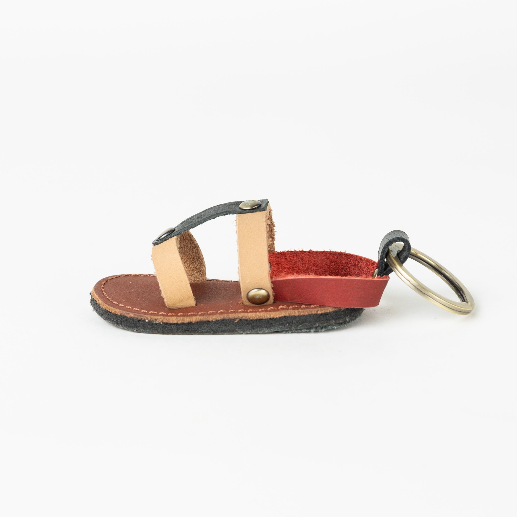 Chappal Mini Sandal Leather Keychain - Ten Thousand Villages