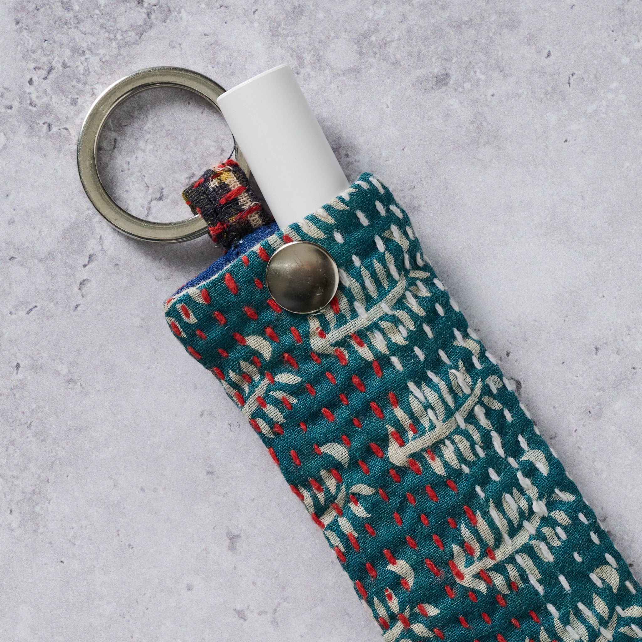 On the Go Lip Balm Holder Keychain - Ten Thousand Villages