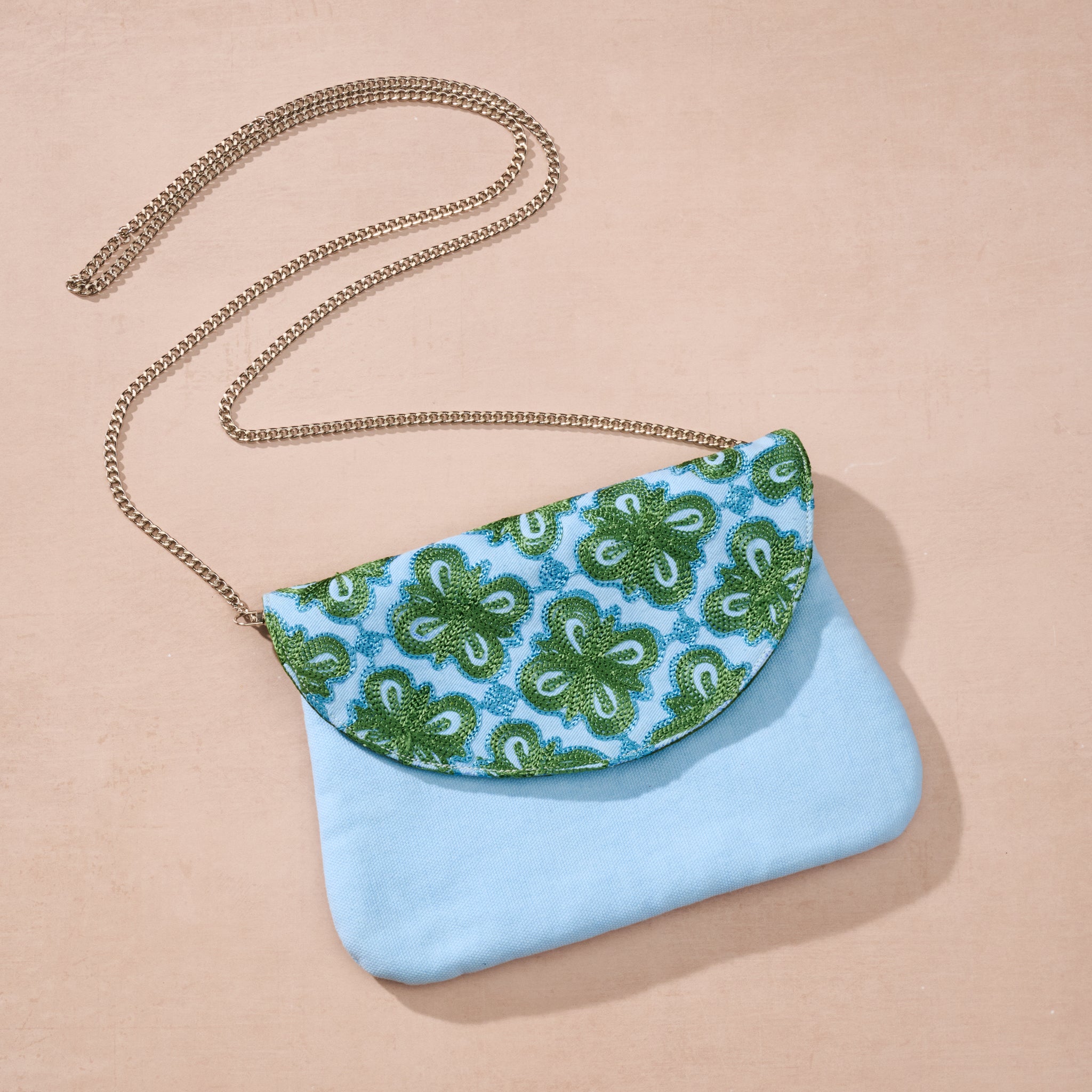 Sundar Silk Embroidered Clutch - Ten Thousand Villages