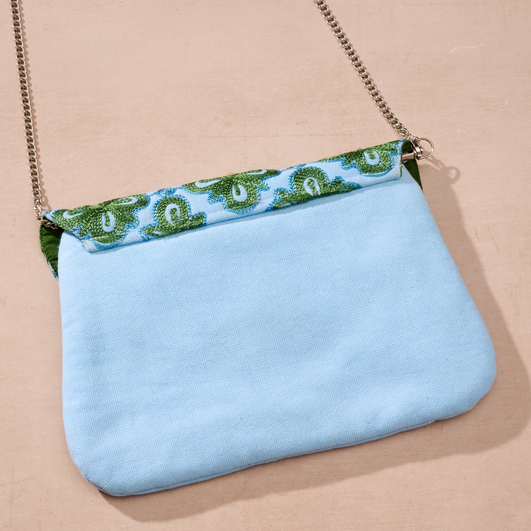 Sundar Silk Embroidered Clutch - Ten Thousand Villages