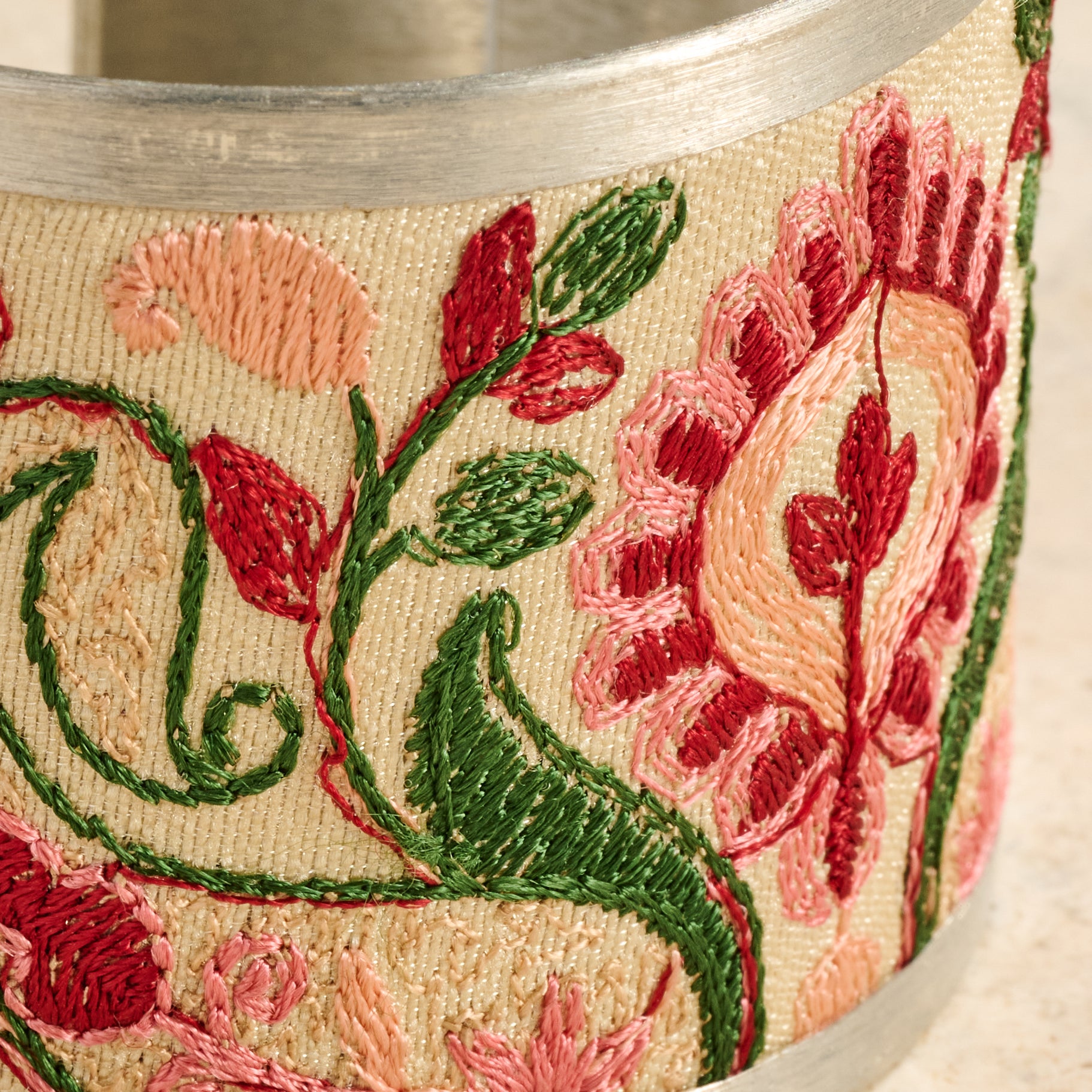 Ojasvi Silk Embroidered Cuff - Ten Thousand Villages