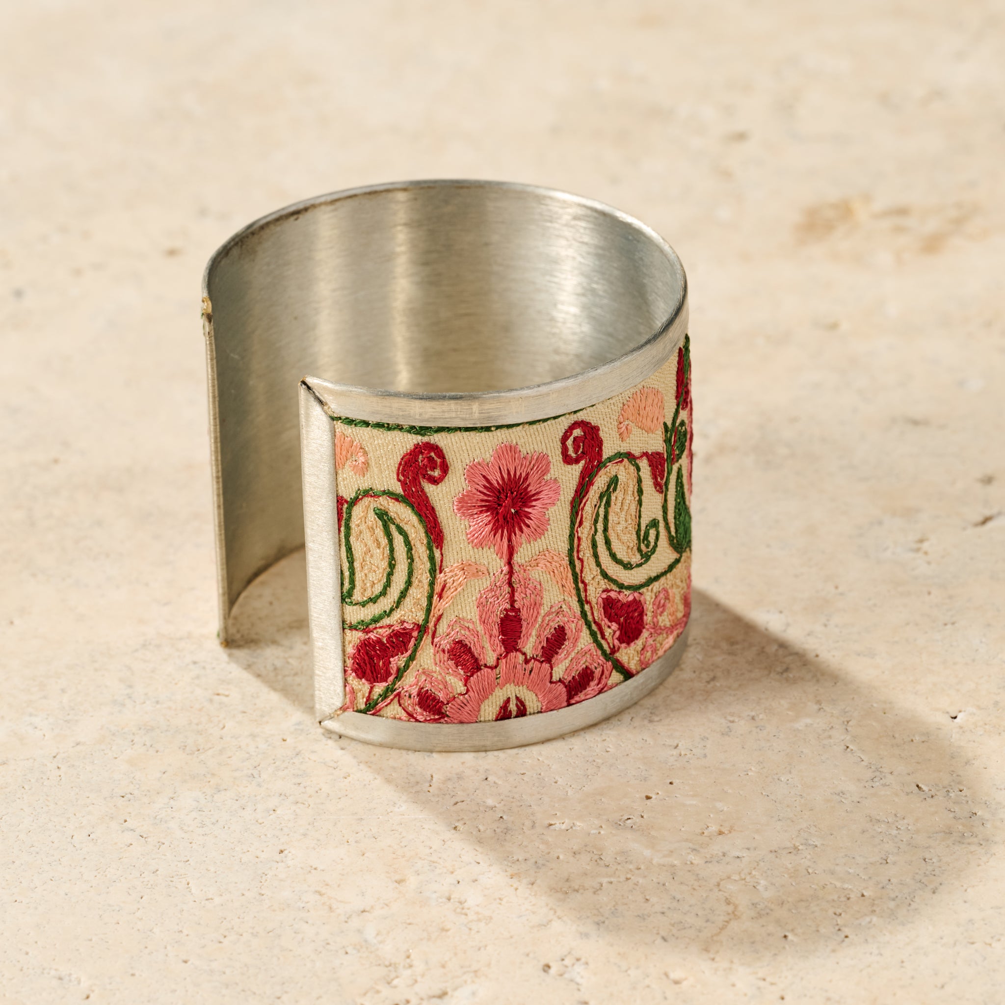 Ojasvi Silk Embroidered Cuff - Ten Thousand Villages