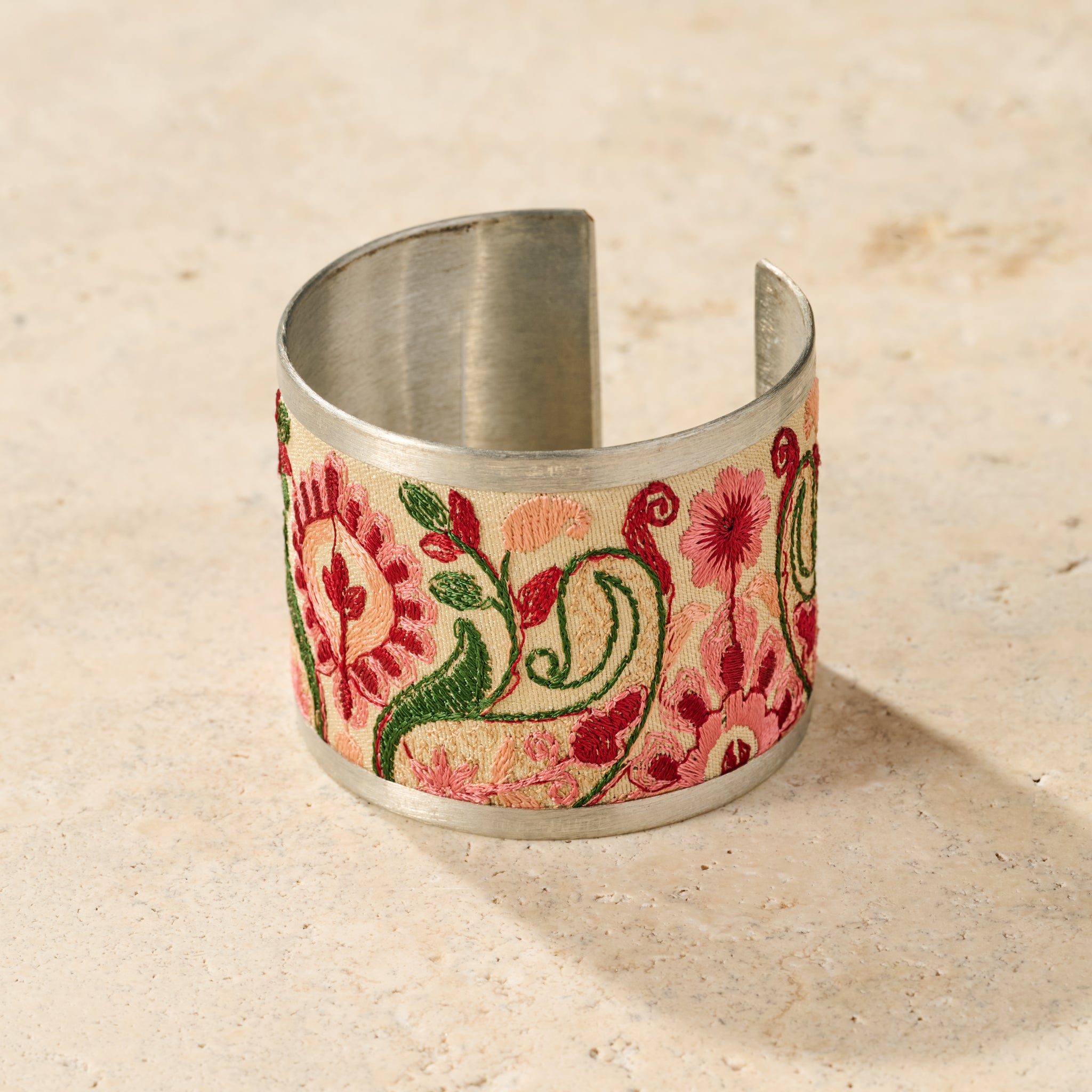 Ojasvi Silk Embroidered Cuff - Ten Thousand Villages