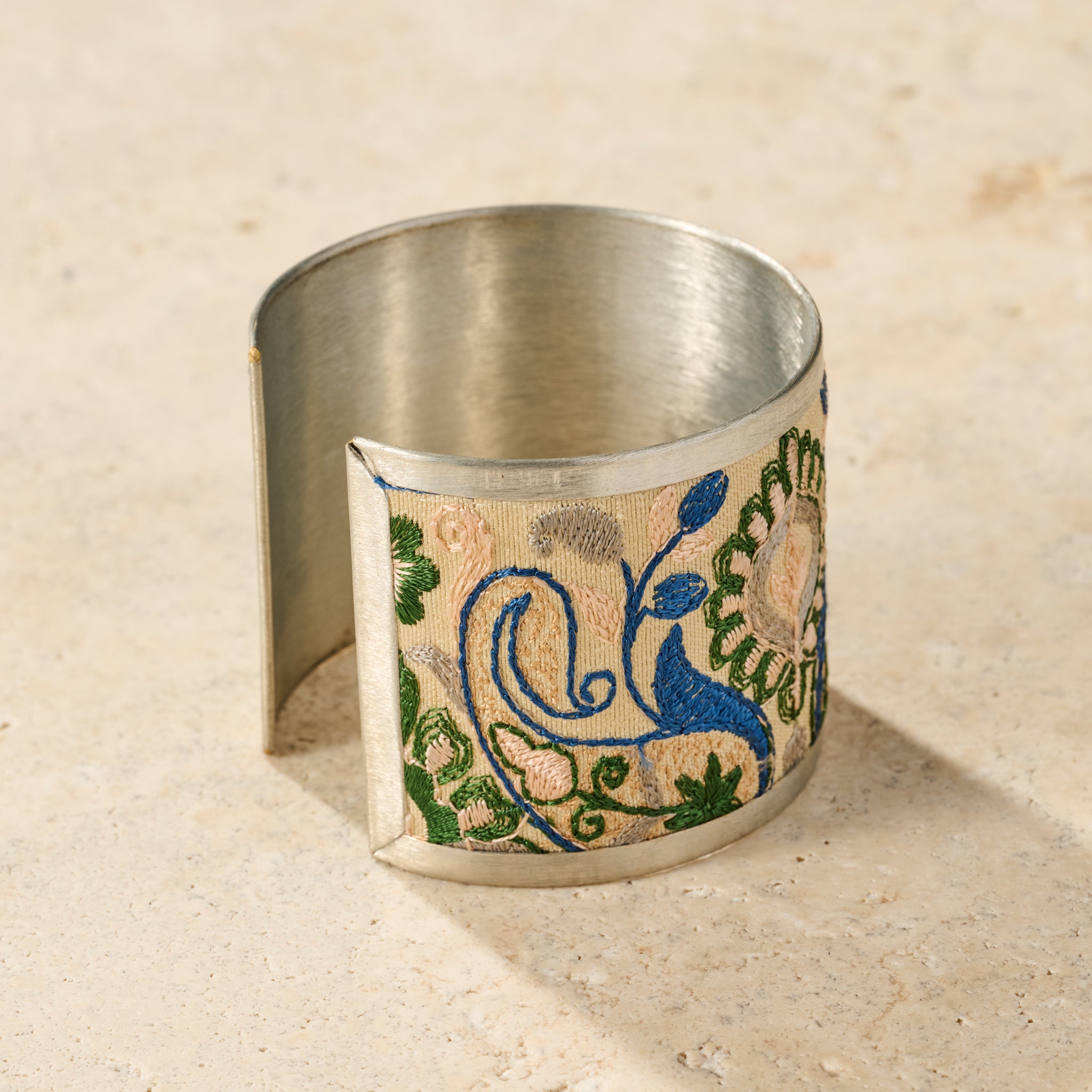 Jabardasta Silk Embroidered Cuff - Ten Thousand Villages
