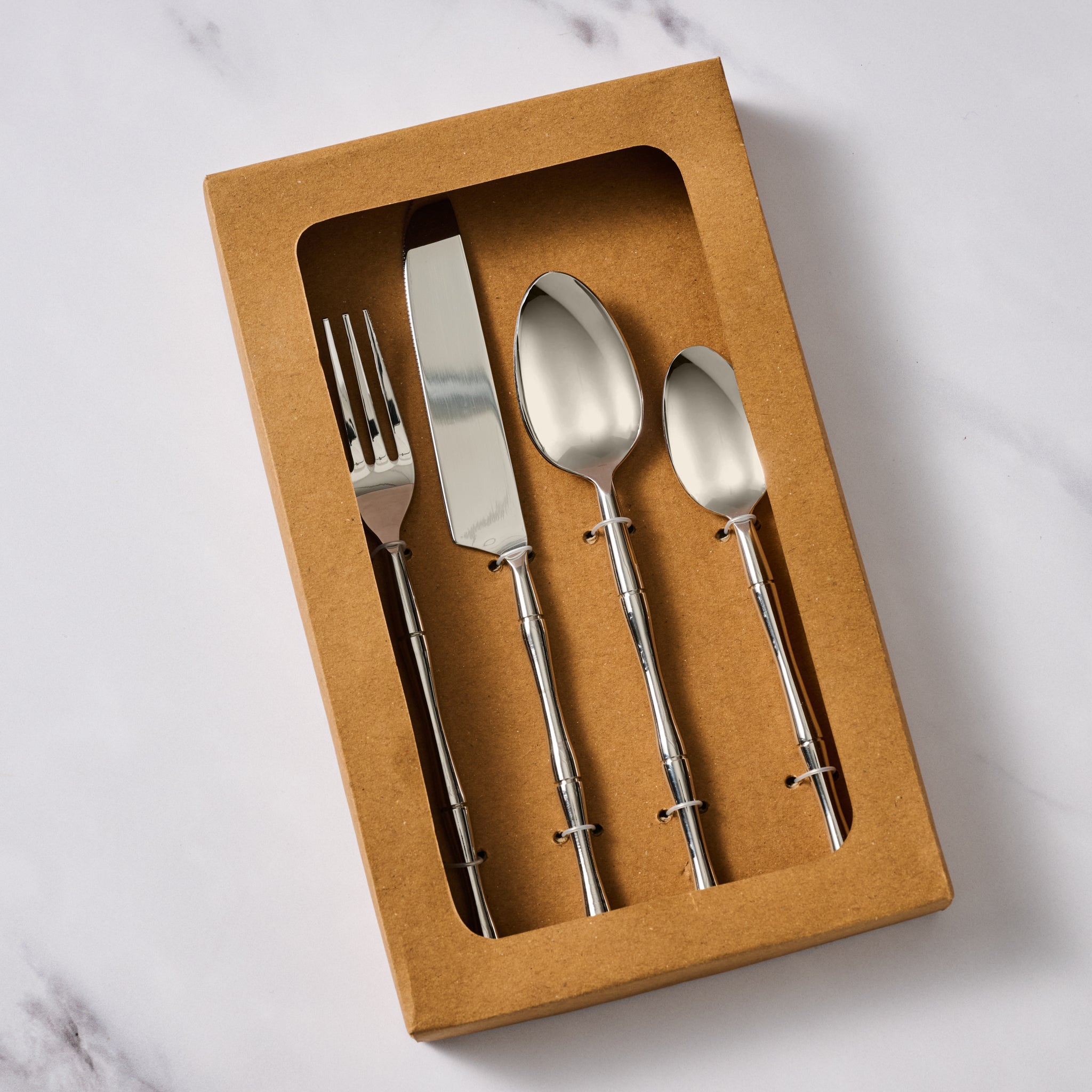 Khao Stainless Cutlery Set - Bamboo Handle - Ten Thousand Villages
