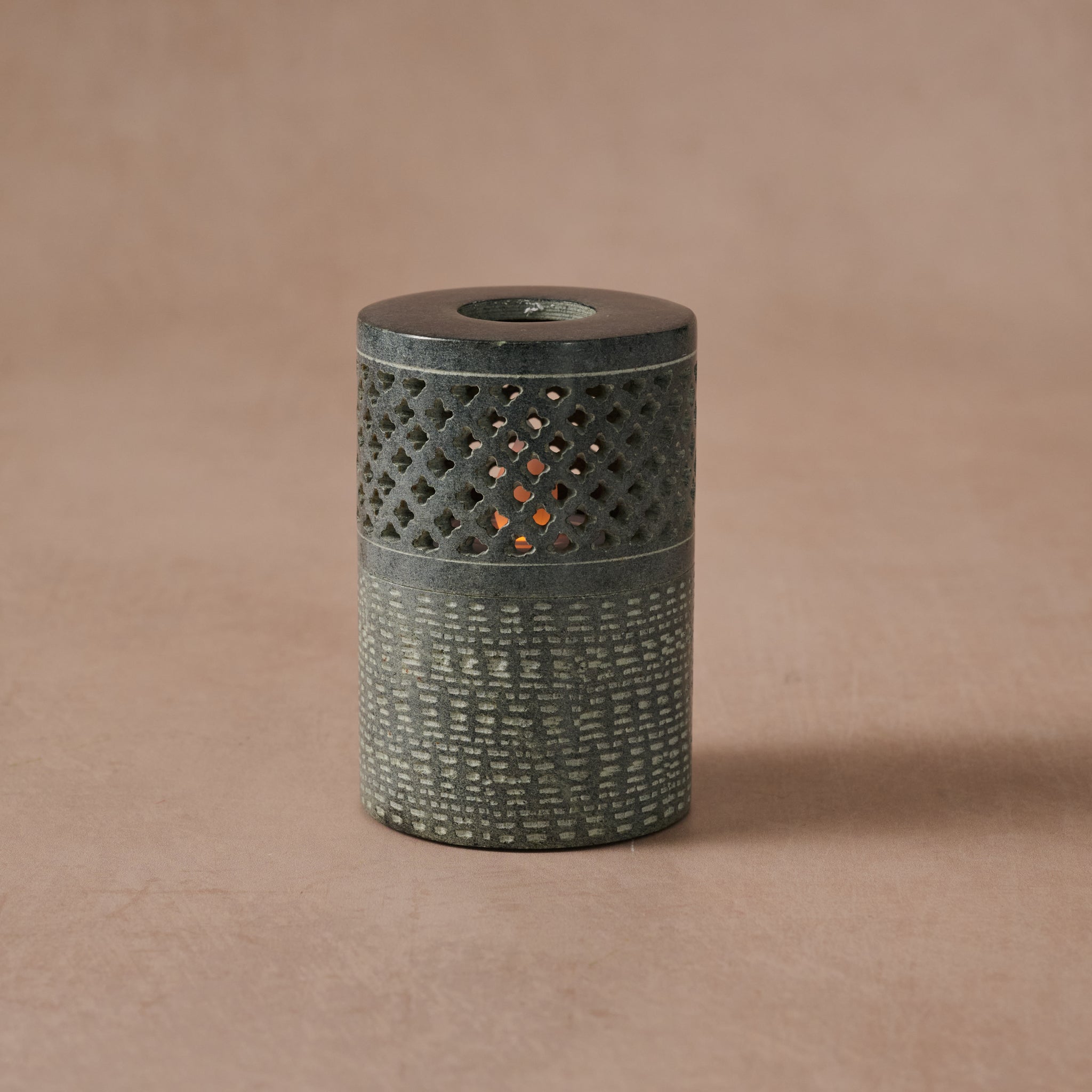 Dipa Carved Palewa Stone Tealight Holder