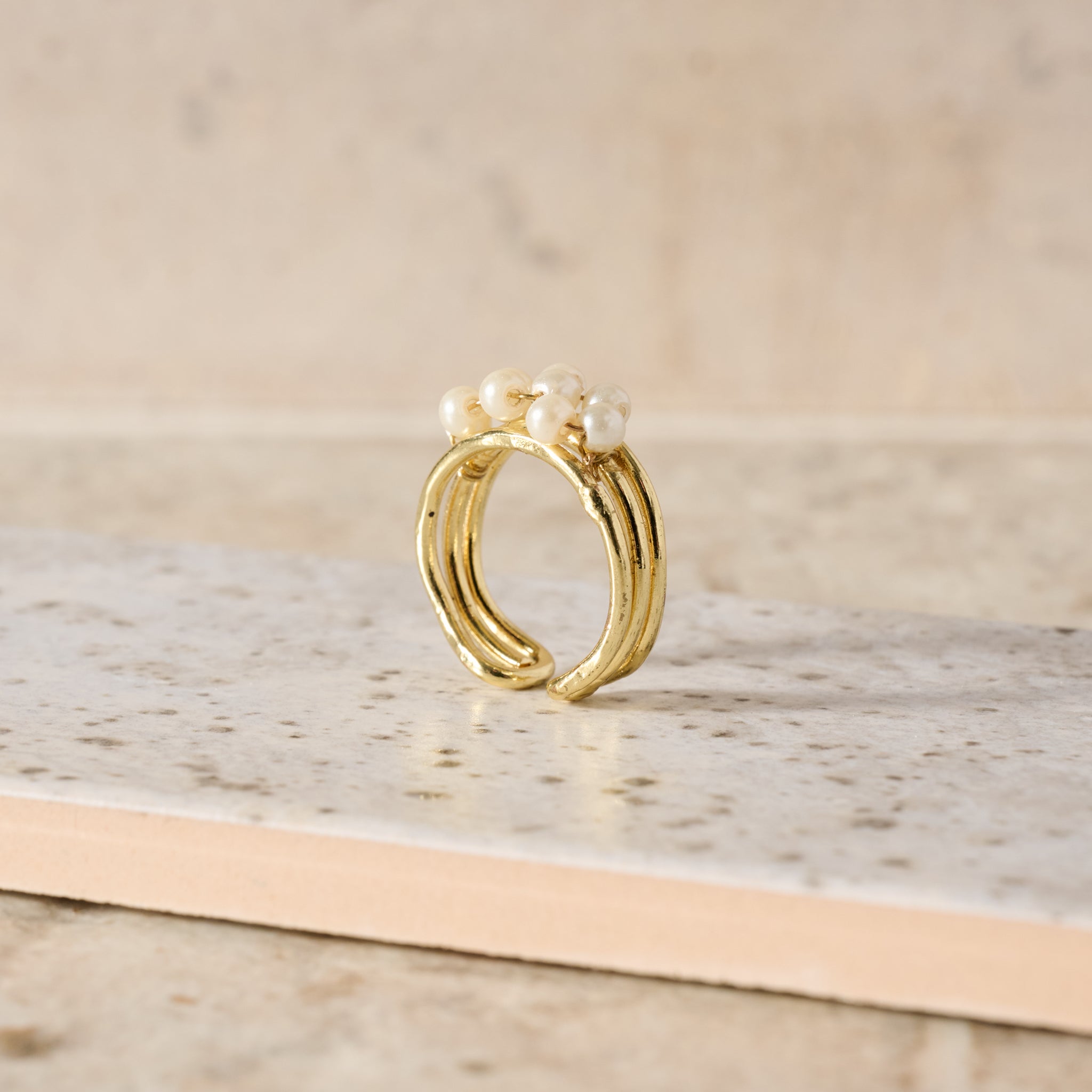Anek Pearl Bead Ring - Ten Thousand Villages
