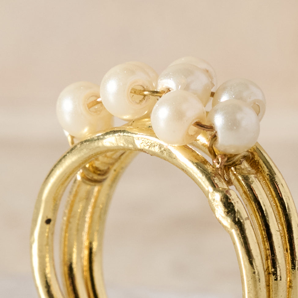 Anek Pearl Bead Ring - Ten Thousand Villages