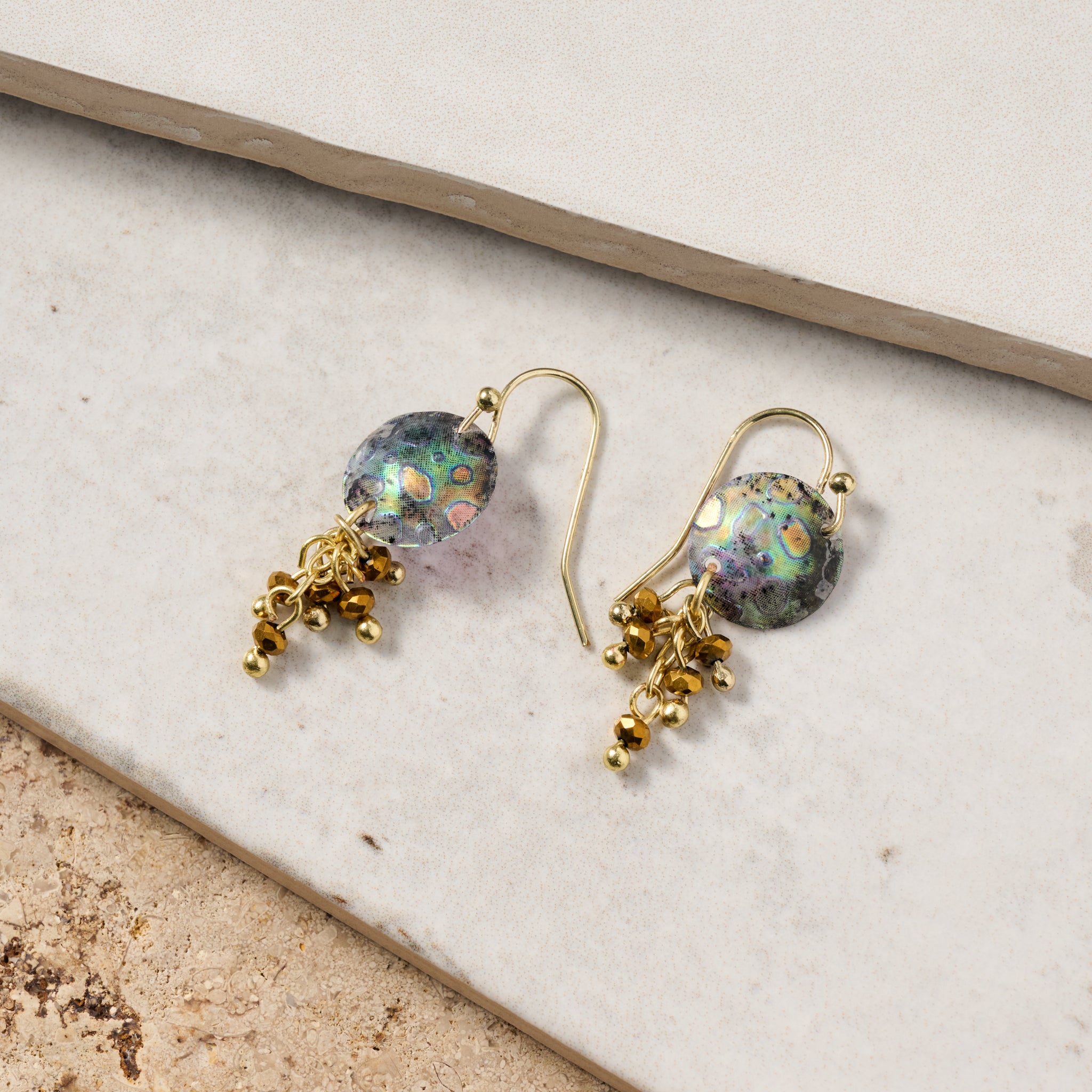 Thanda Sequin & Brass Bead Earrings - Ten Thousand Villages