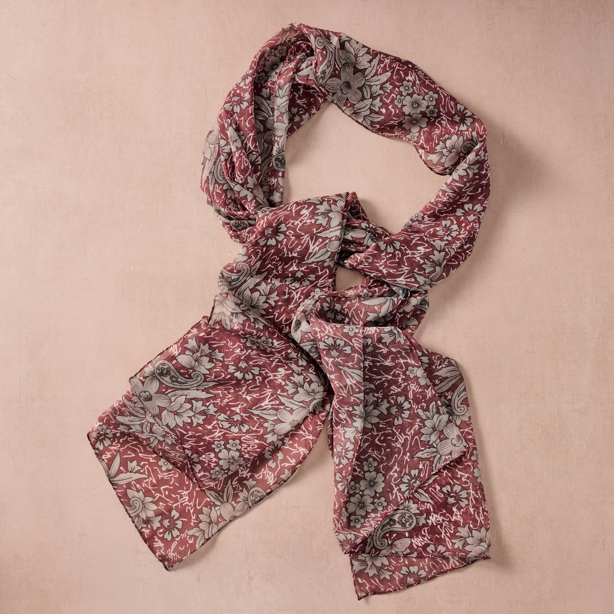 Mala Vine Chiffon Scarf - Ten Thousand Villages