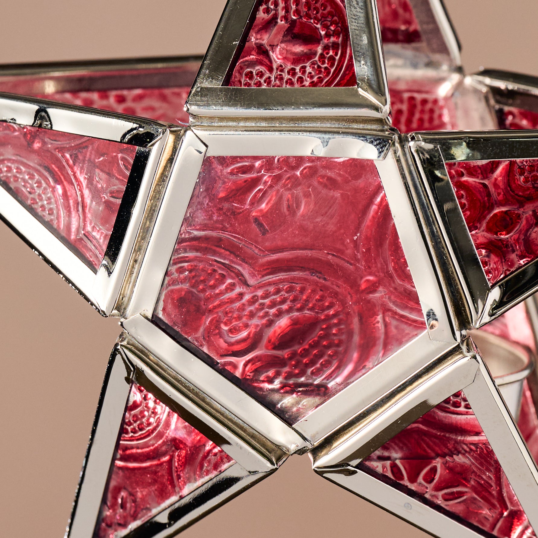 Starlight Candleholder Ornament - Red - Ten Thousand Villages