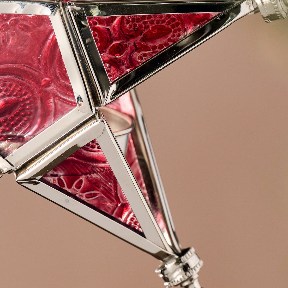 Starlight Candleholder Ornament - Red - Ten Thousand Villages