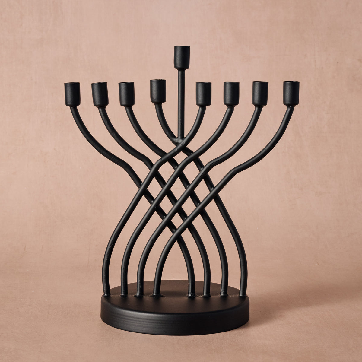 Sudaul Criss Cross Iron Menorah - Ten Thousand Villages