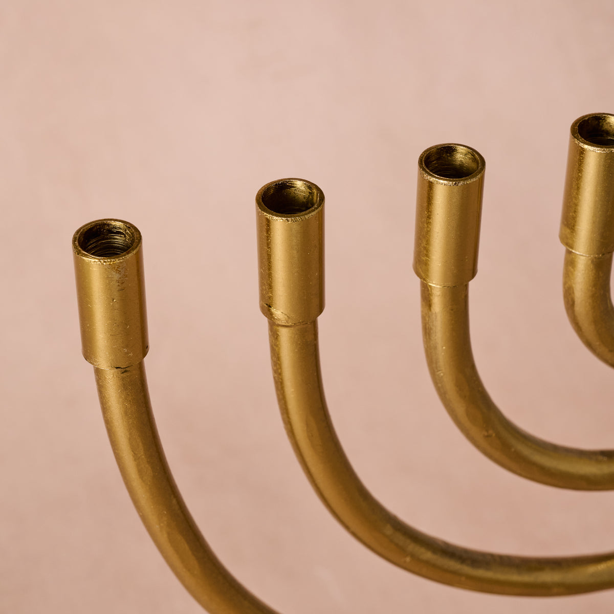 Jyoti Brass Horn Menorah - Ten Thousand Villages