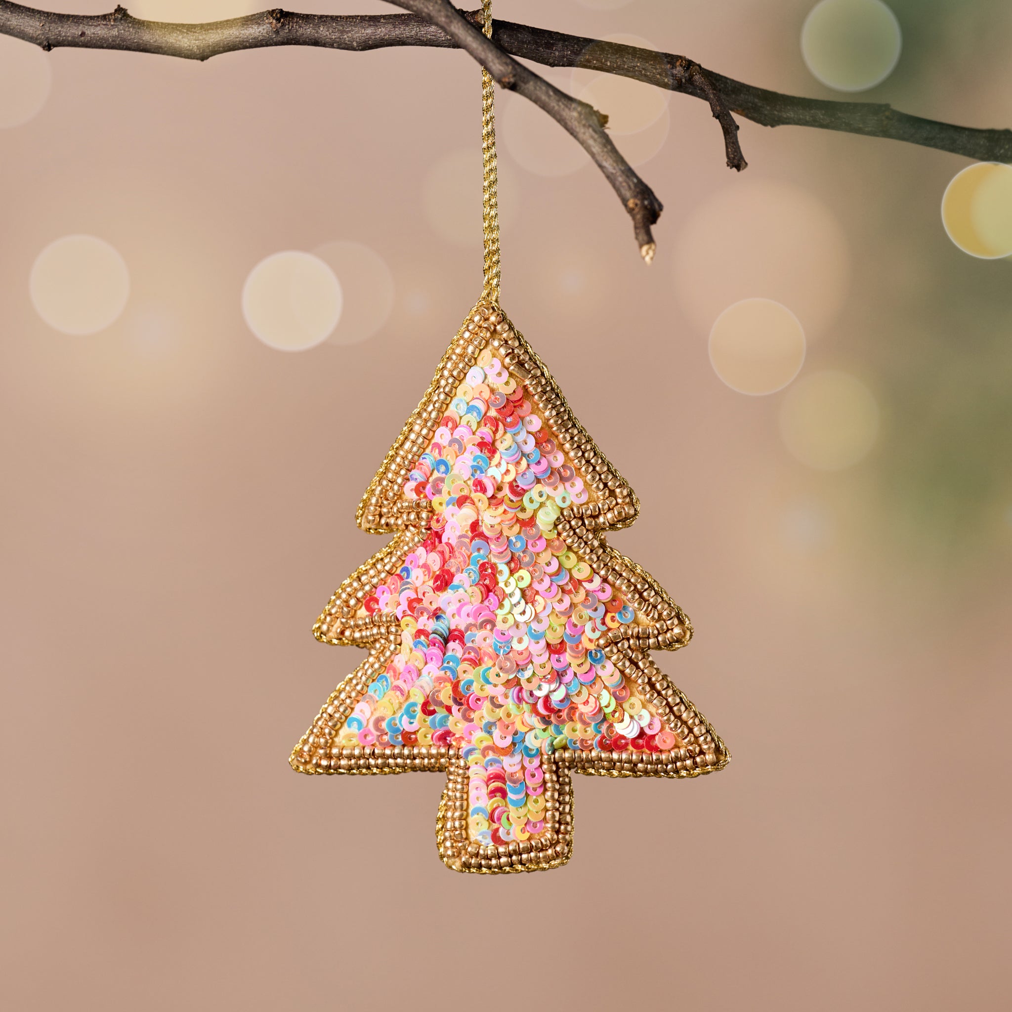 Chashme Sequin Tree Ornament - Ten Thousand Villages