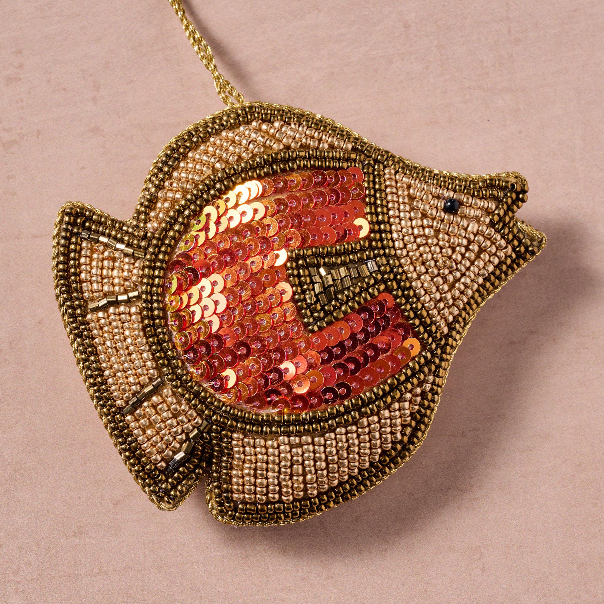 Chamak Beaded Fish Ornament - Ten Thousand Villages