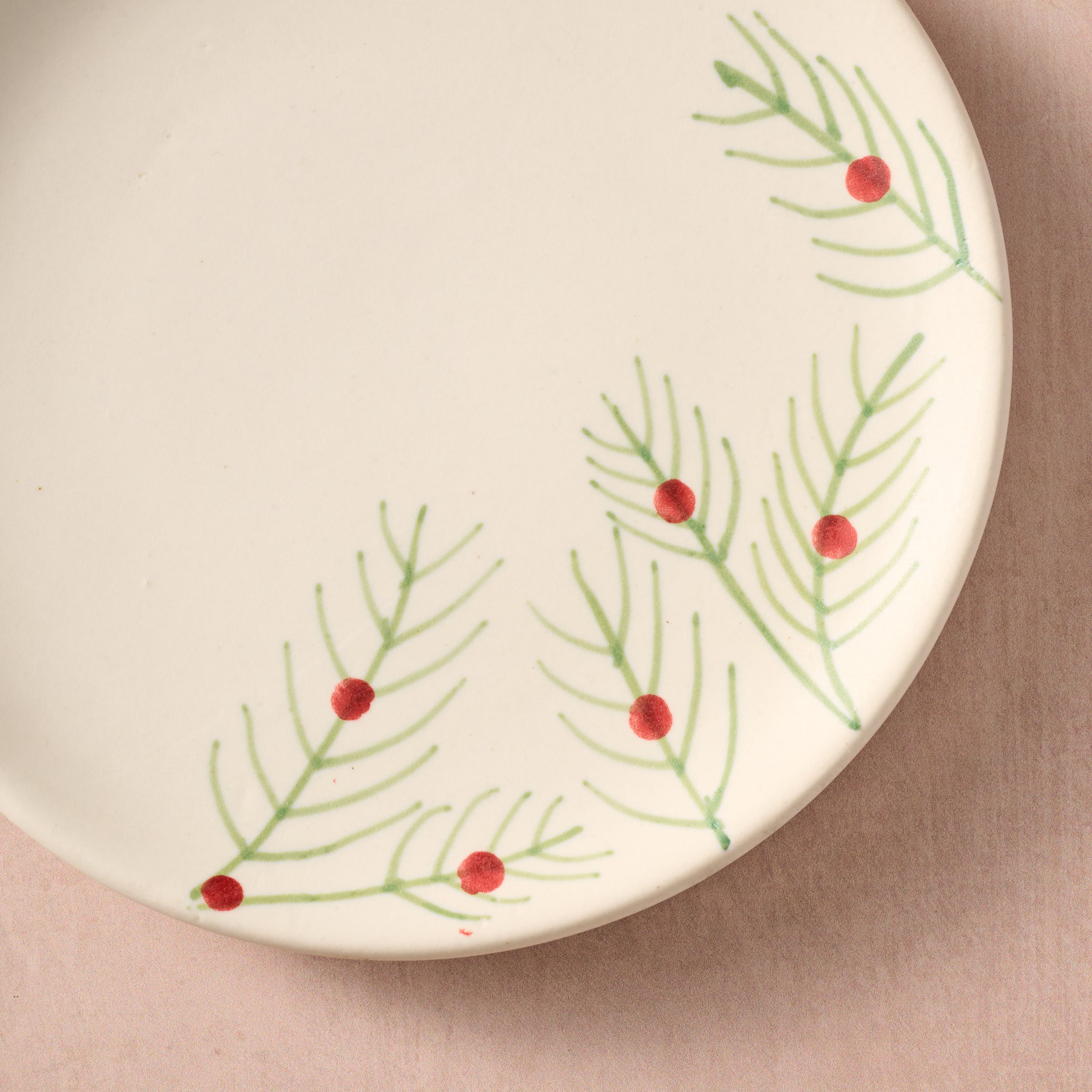 Sardee Holly Ceramic Appetizer Plate - Ten Thousand Villages