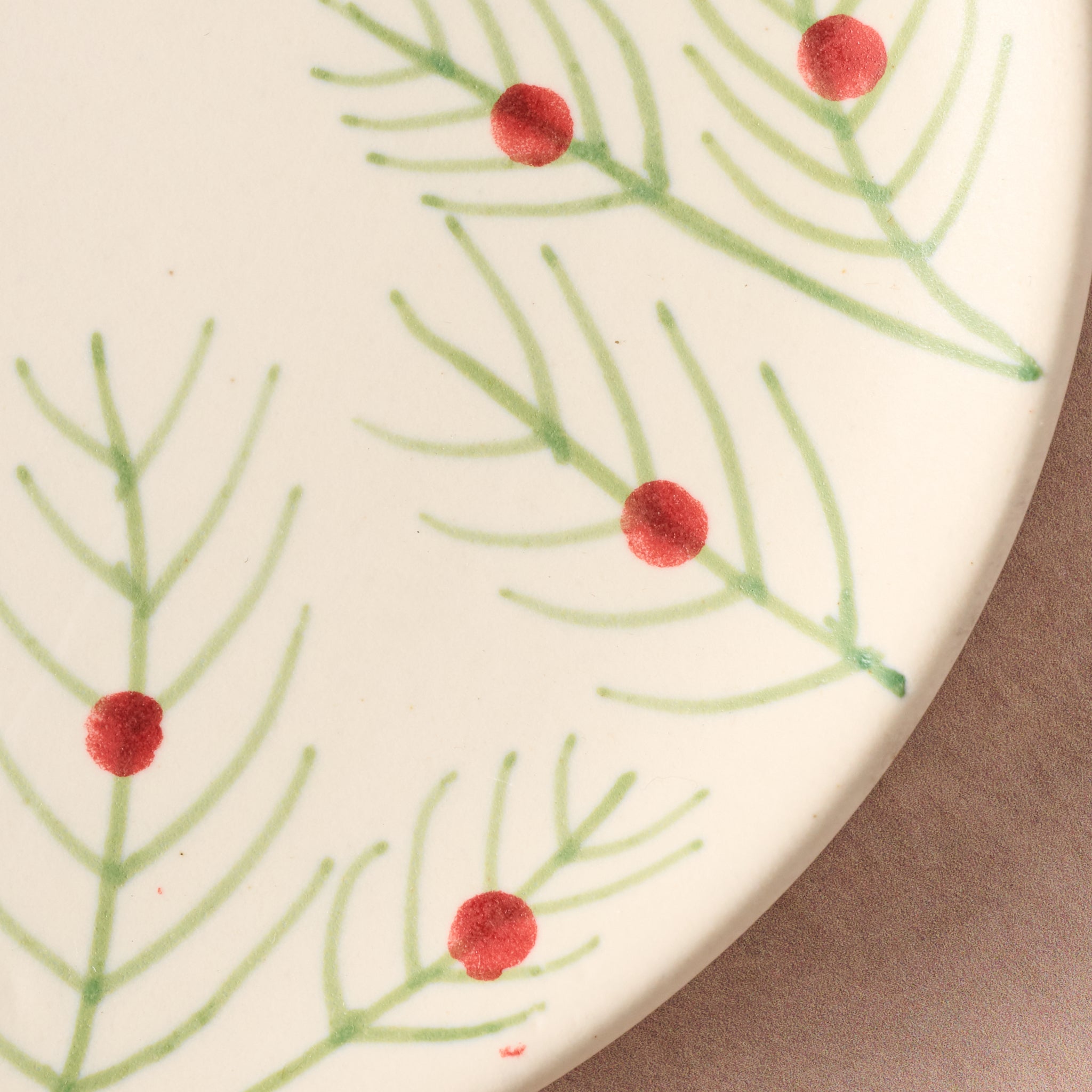 Sardee Holly Ceramic Appetizer Plate - Ten Thousand Villages