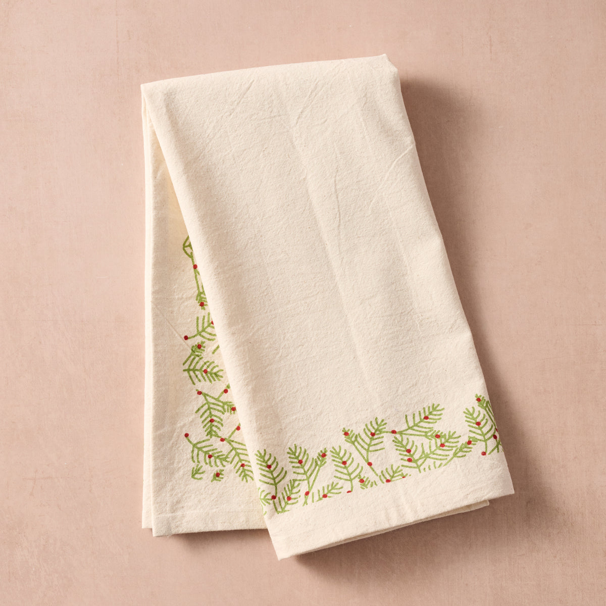 Sardee Holly Cotton Tea Towel - Ten Thousand Villages