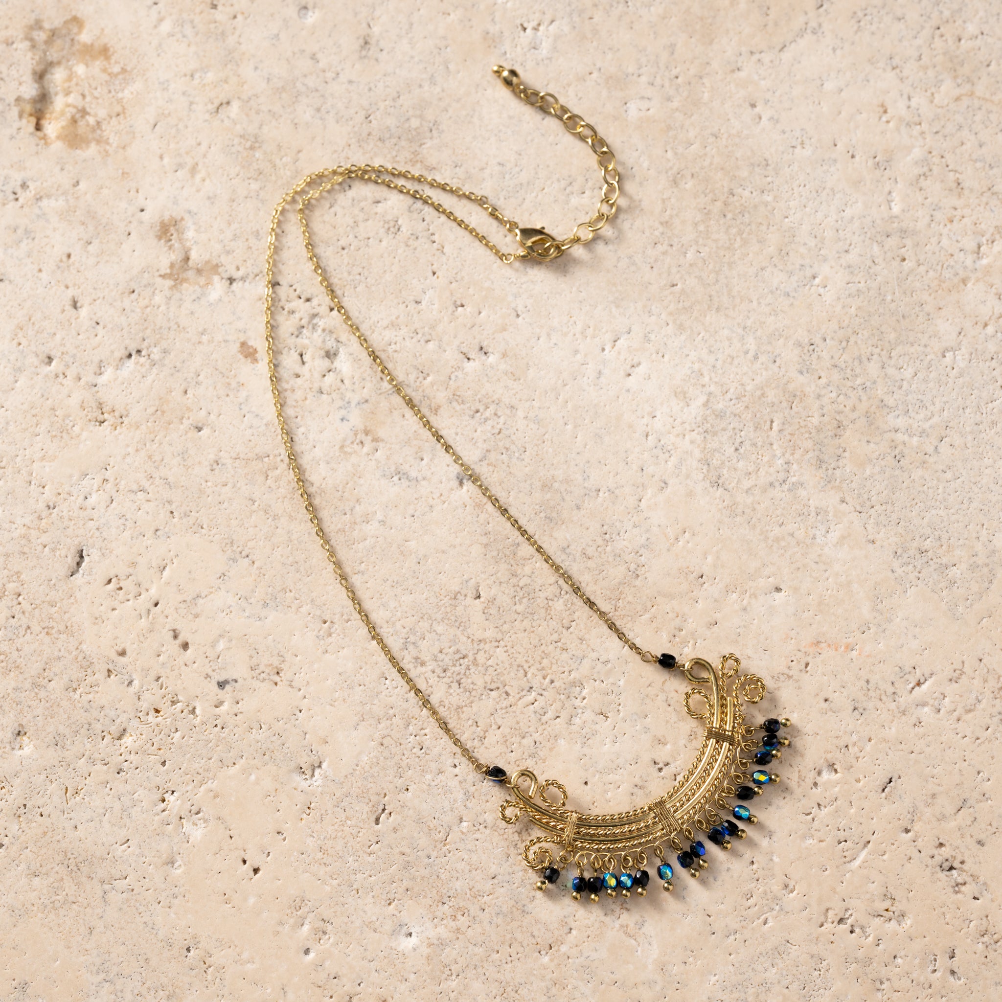 Kalpana Glass Bead Swirl Necklace - Ten Thousand Villages