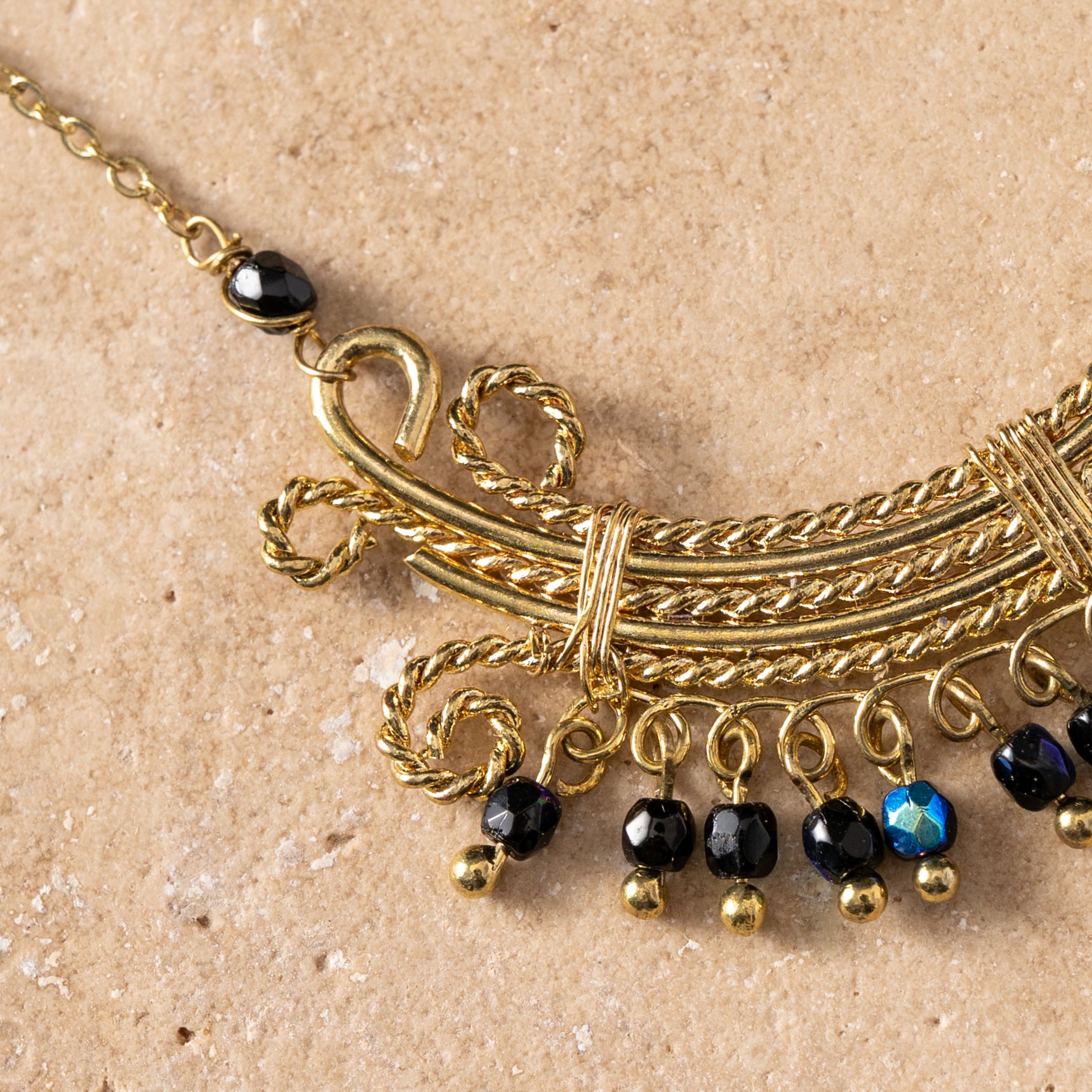 Kalpana Glass Bead Swirl Necklace - Ten Thousand Villages