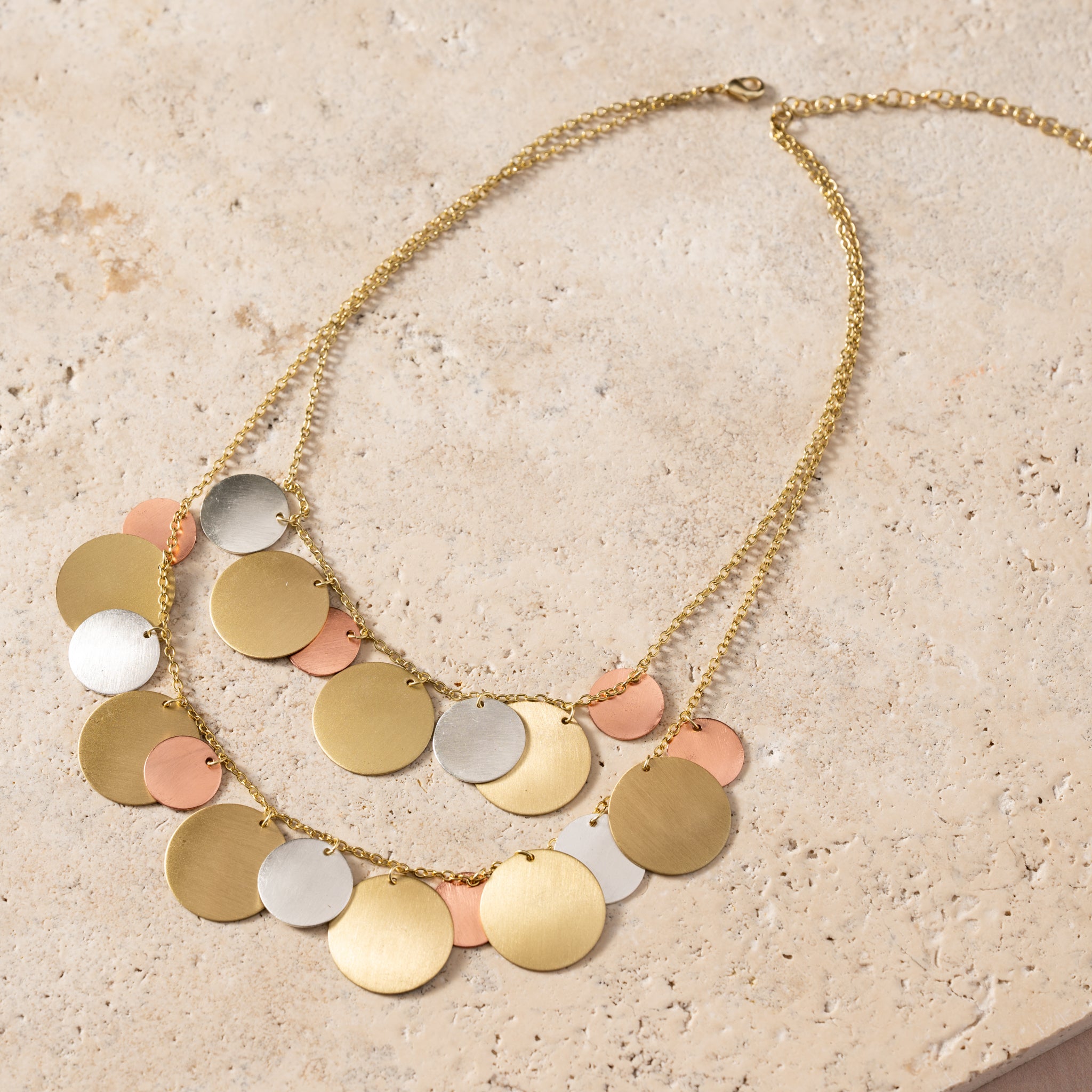 Jharana Layered Disc Necklace - Ten Thousand Villages