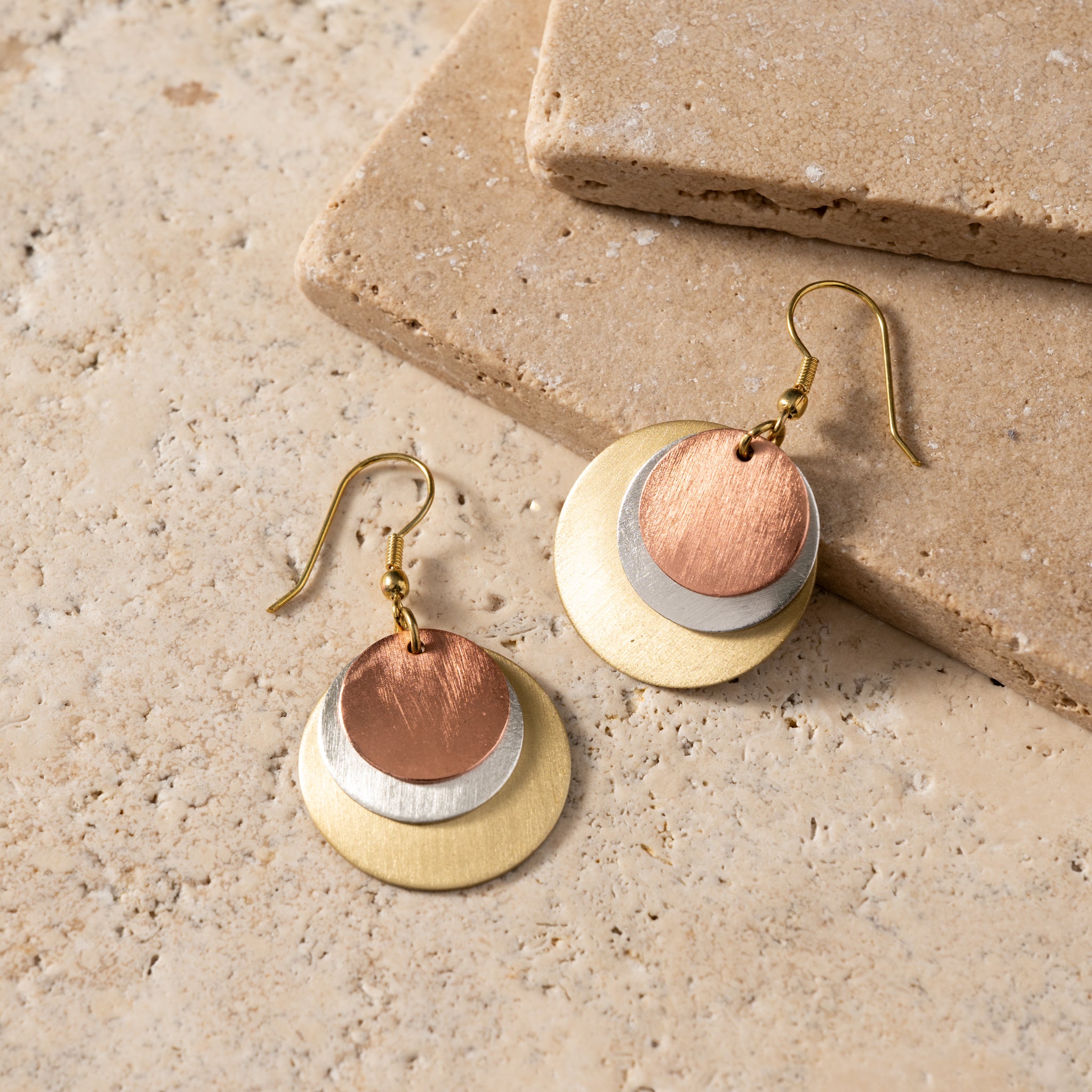 Jharana Layered Disc Earrings - Ten Thousand Villages