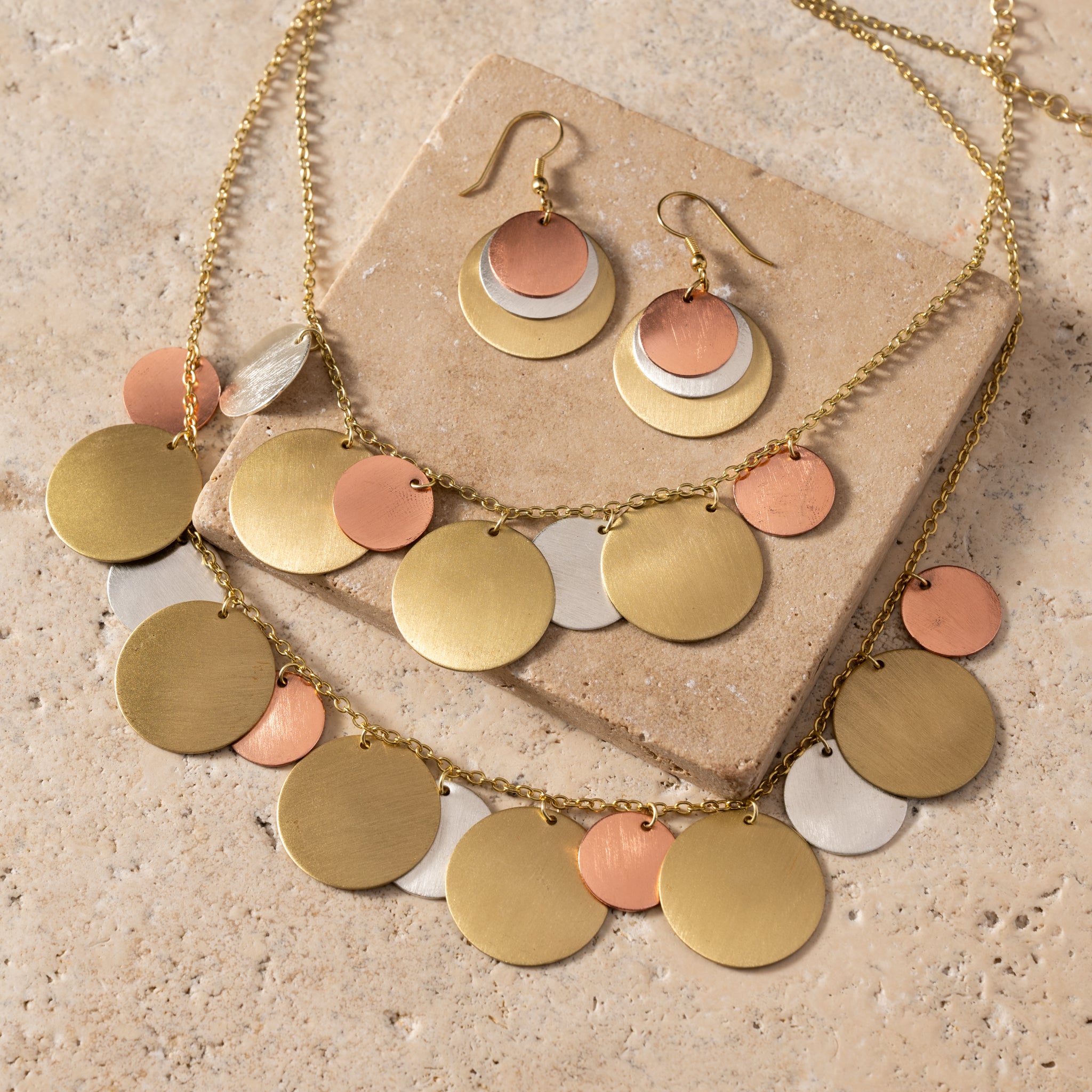 Jharana Layered Disc Necklace - Ten Thousand Villages