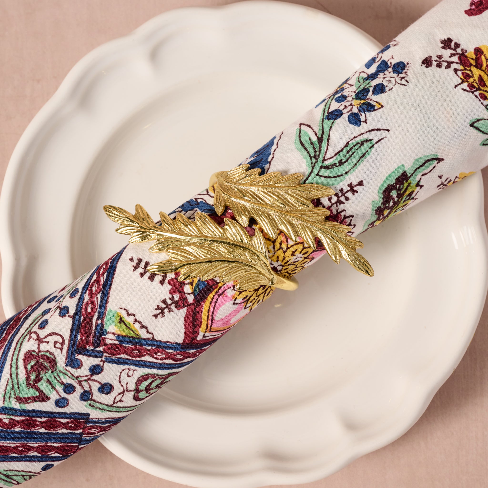 Tanvi Wheat Napkin Rings - Ten Thousand Villages
