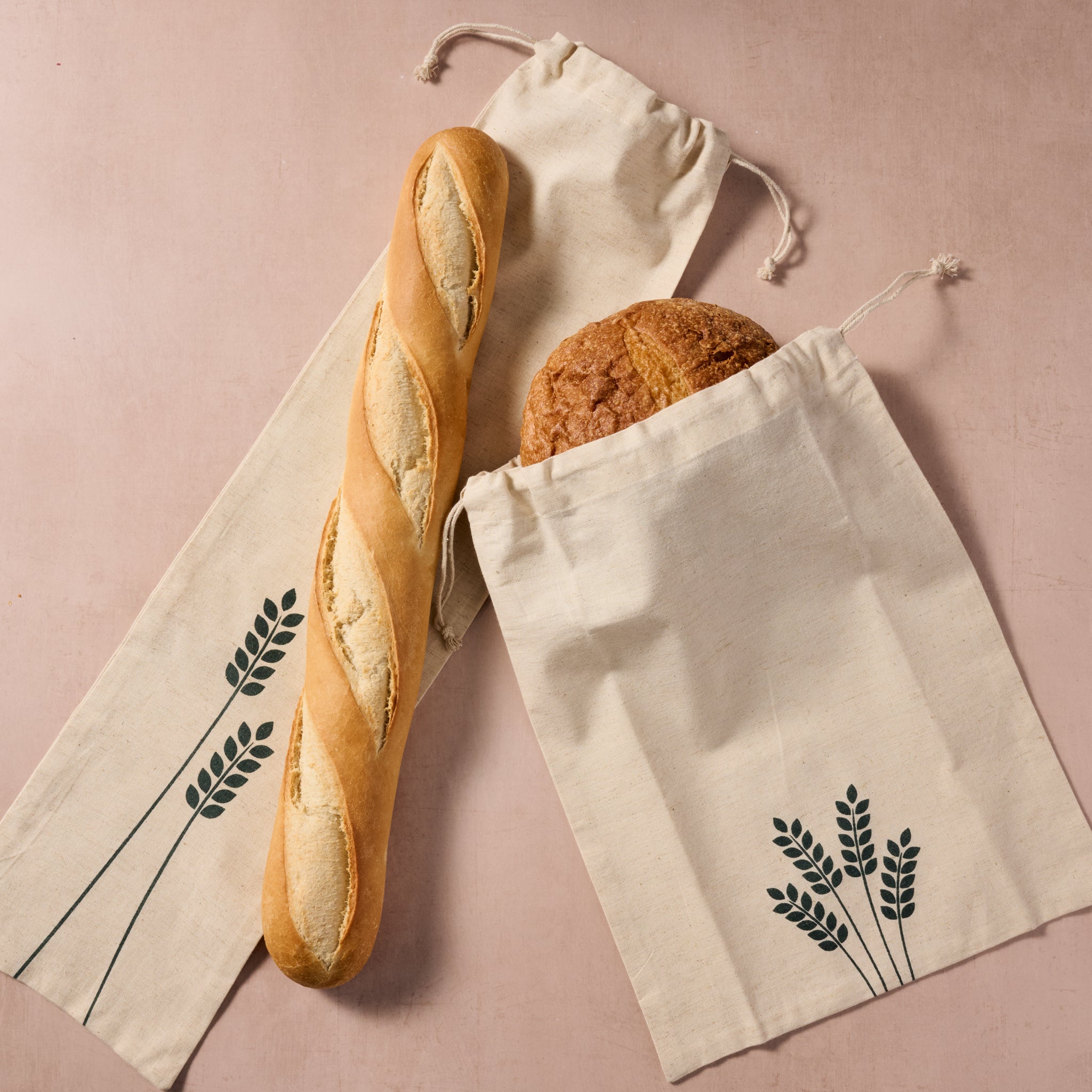 Linen Bread Bag Set - Ten Thousand Villages