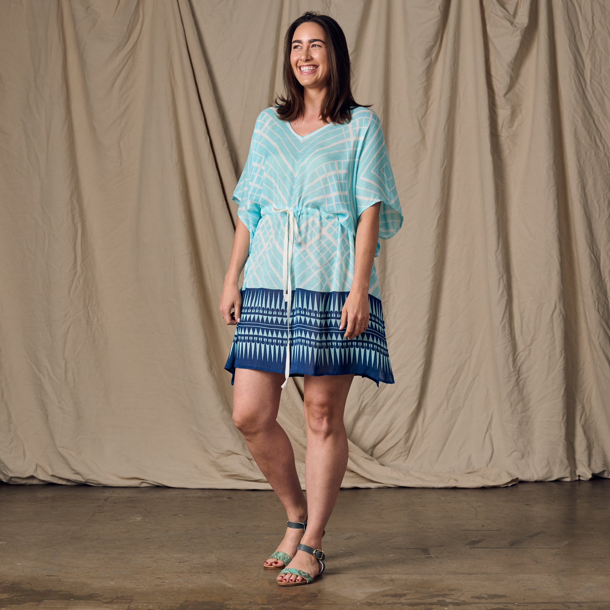 Lahar Geometric Kaftan - Ten Thousand Villages