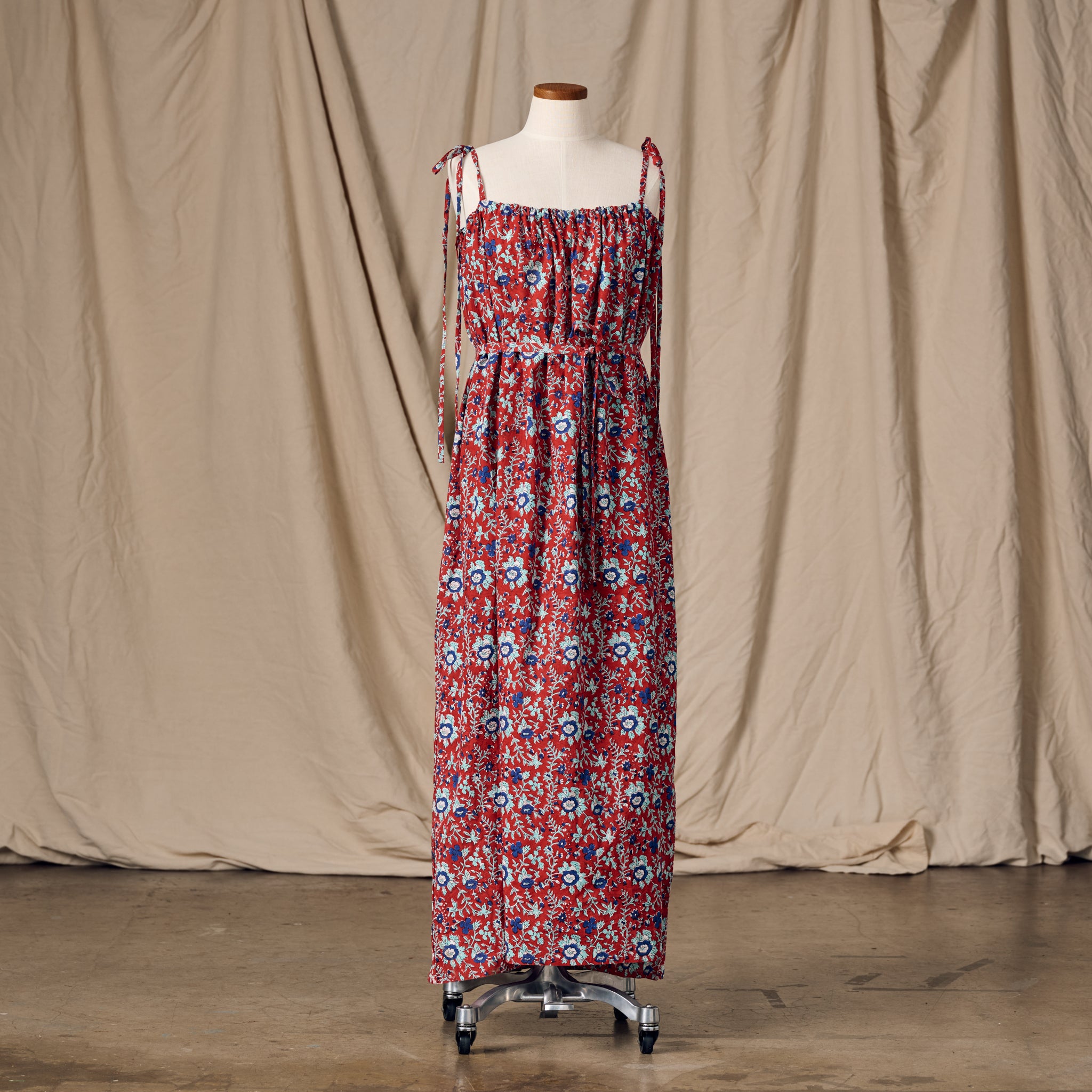 Kanya Floral Cotton Maxi Style Dress - Ten Thousand Villages