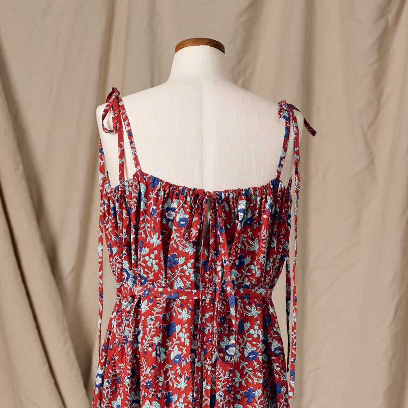 Kanya Floral Cotton Maxi Style Dress - Ten Thousand Villages