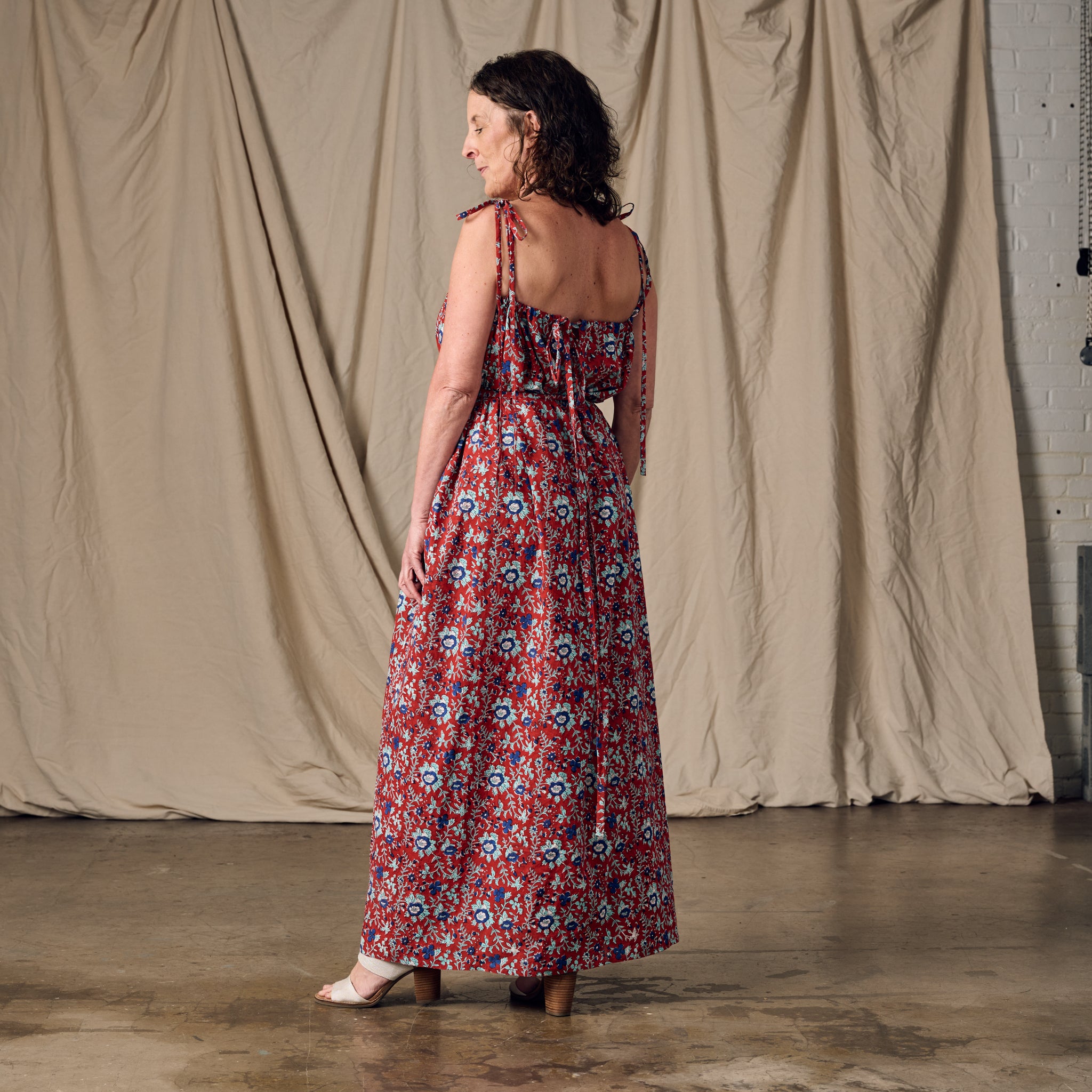 Kanya Floral Cotton Maxi Style Dress - Ten Thousand Villages