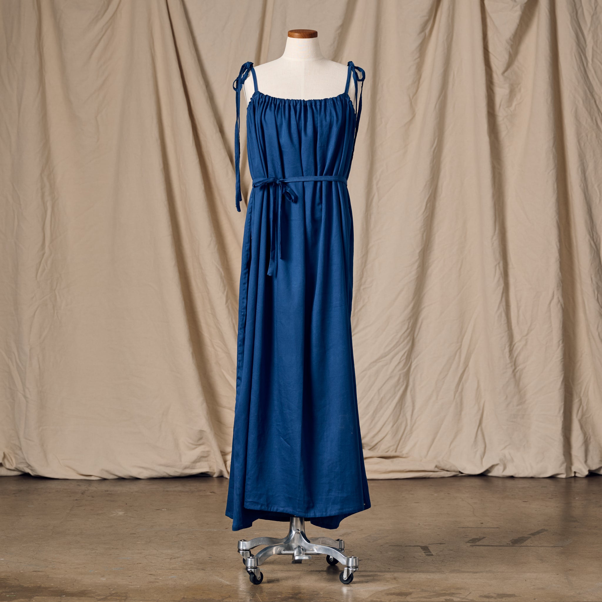 Kanya Blue Cotton Maxi Style Dress - Ten Thousand Villages