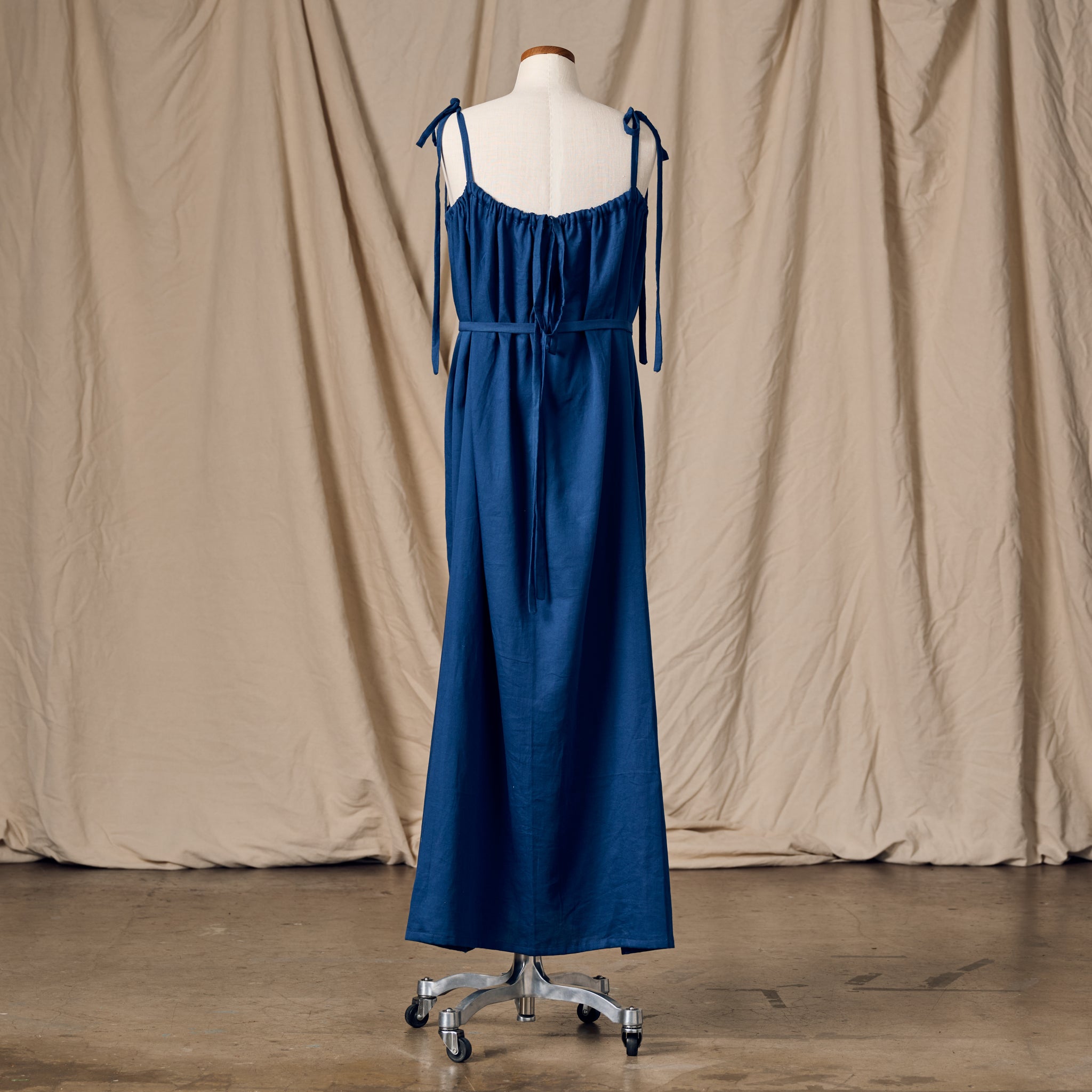 Kanya Blue Cotton Maxi Style Dress - Ten Thousand Villages