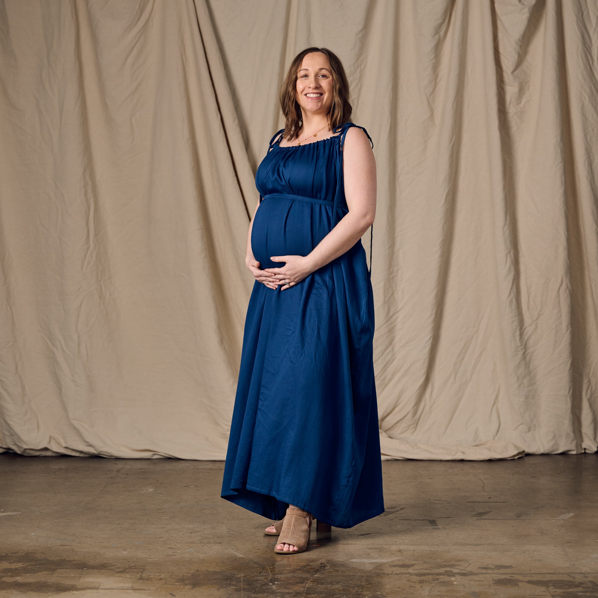 Kanya Blue Cotton Maxi Style Dress - Ten Thousand Villages