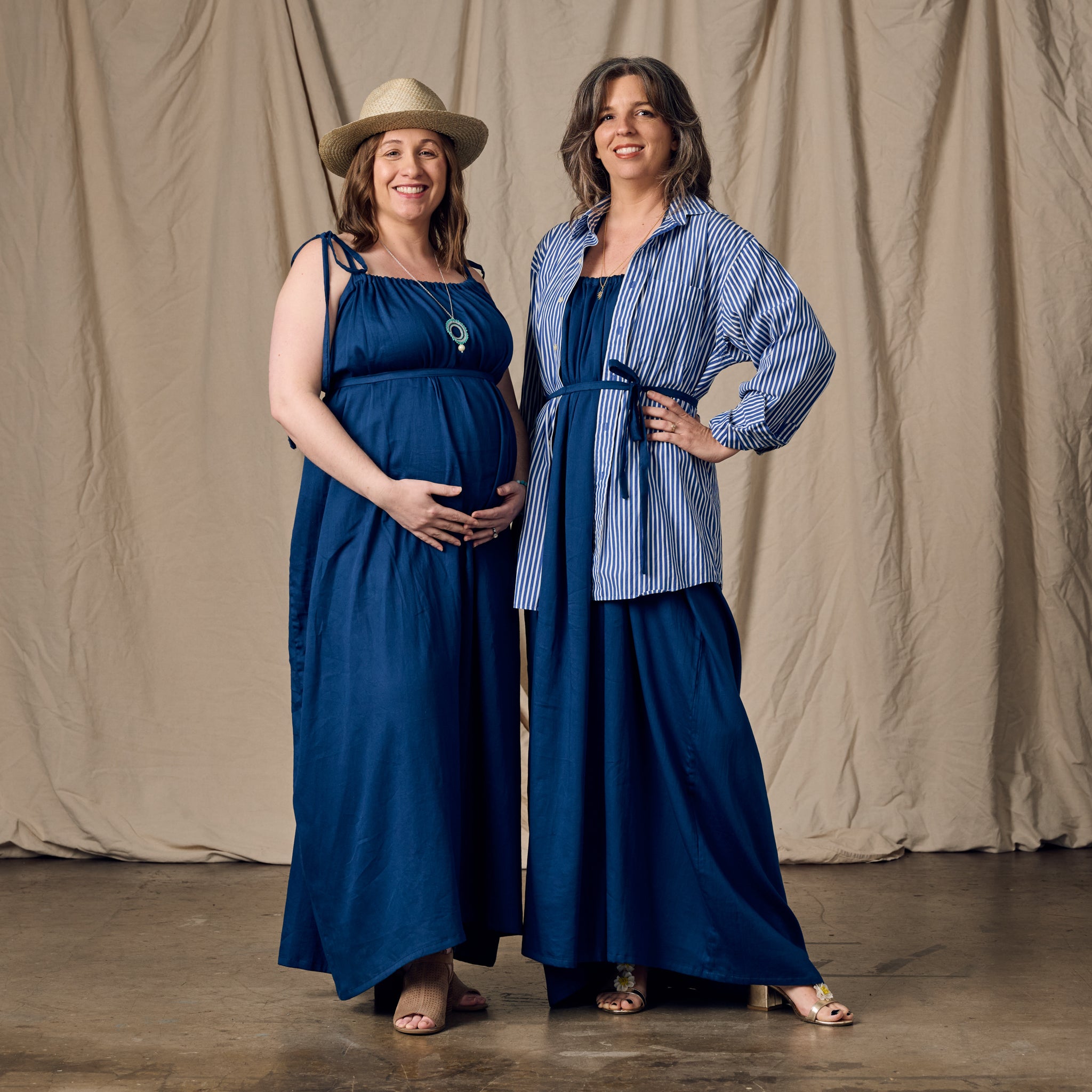 Kanya Blue Cotton Maxi Style Dress - Ten Thousand Villages