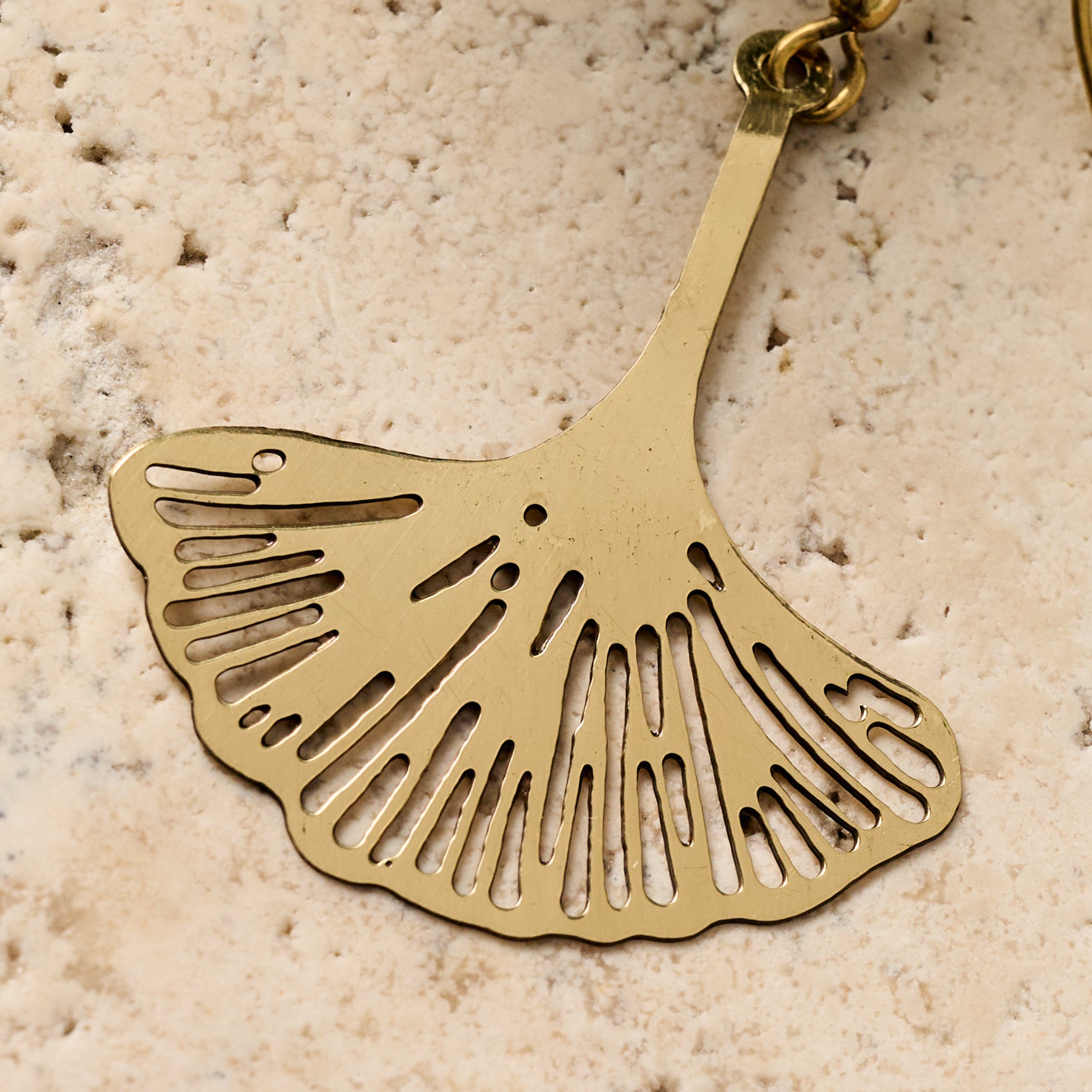 Ginkgo Leaf Dangle Earrings - Ten Thousand Villages