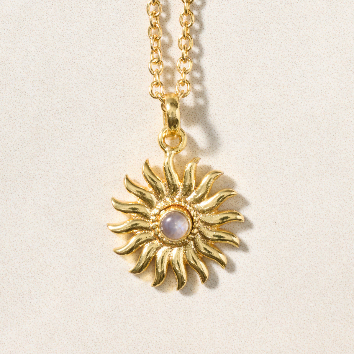 Sunburst Moonstone Pendant Necklace - Ten Thousand Villages