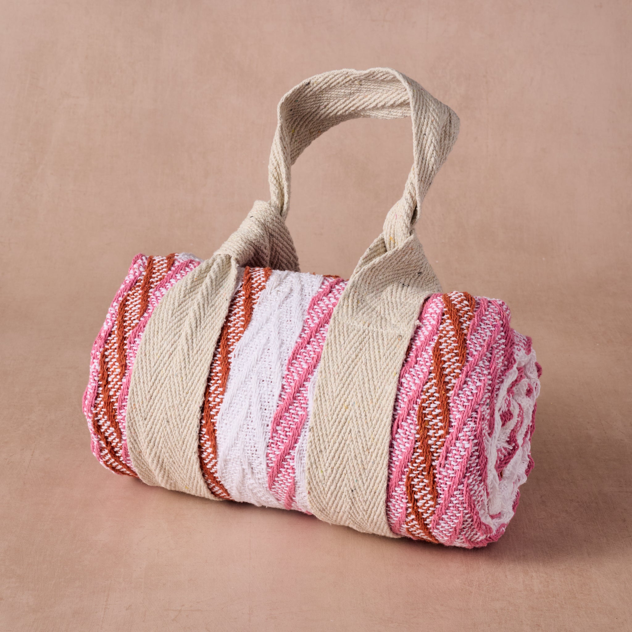 Garmee Upcycled Cotton Beach Blanket - Pink - Ten Thousand Villages