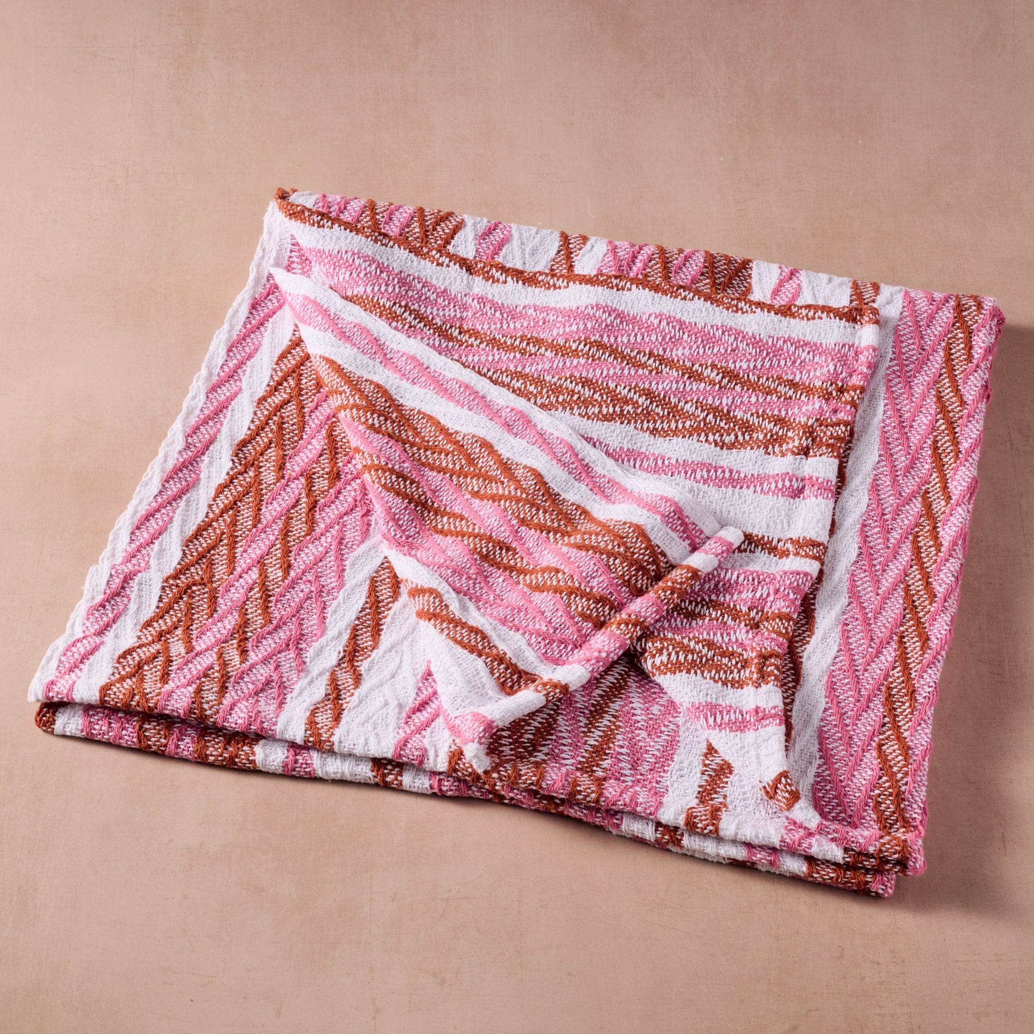 Garmee Upcycled Cotton Beach Blanket - Pink - Ten Thousand Villages