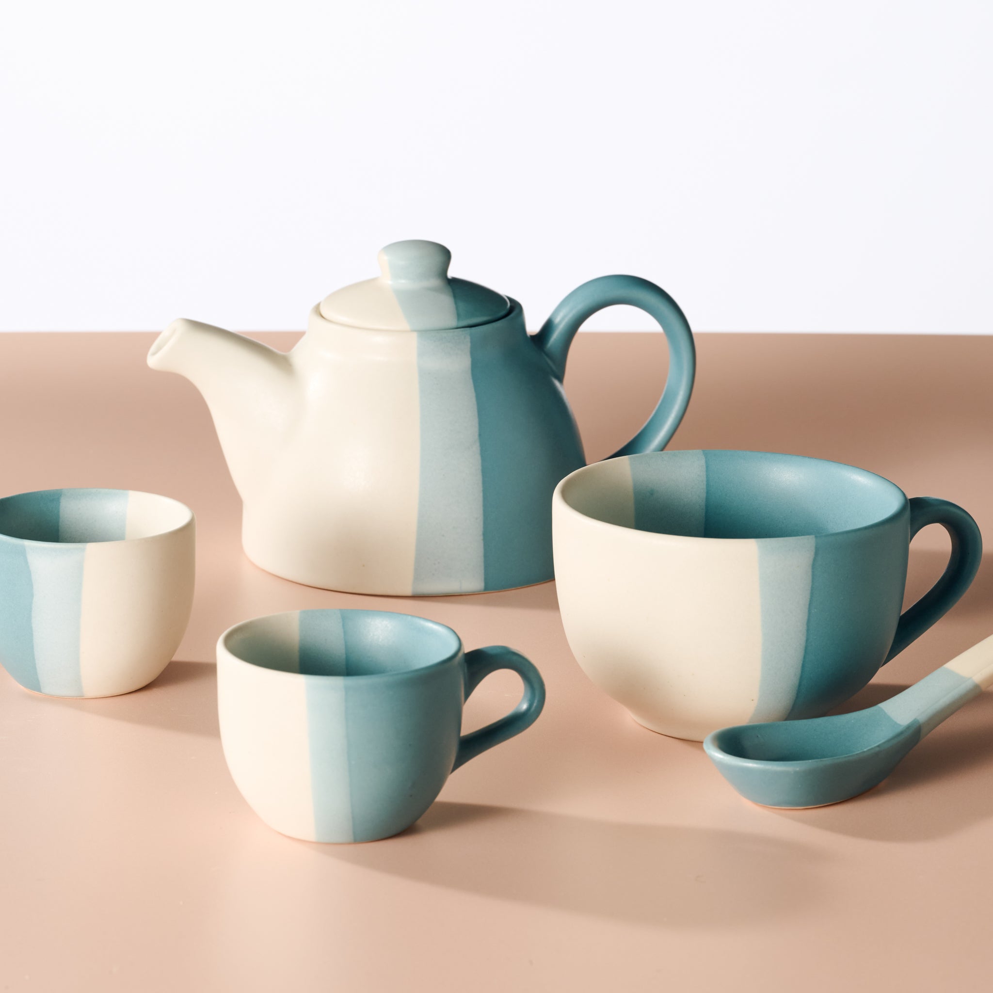 Pheeka Striped Tea Cups - Set of 2 - Ten Thousand Villages