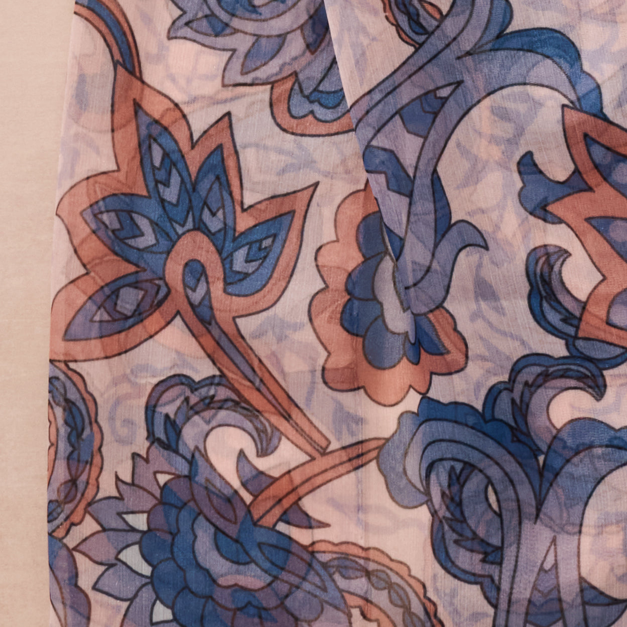 Komal Paisley Chiffon Scarf - Ten Thousand Villages