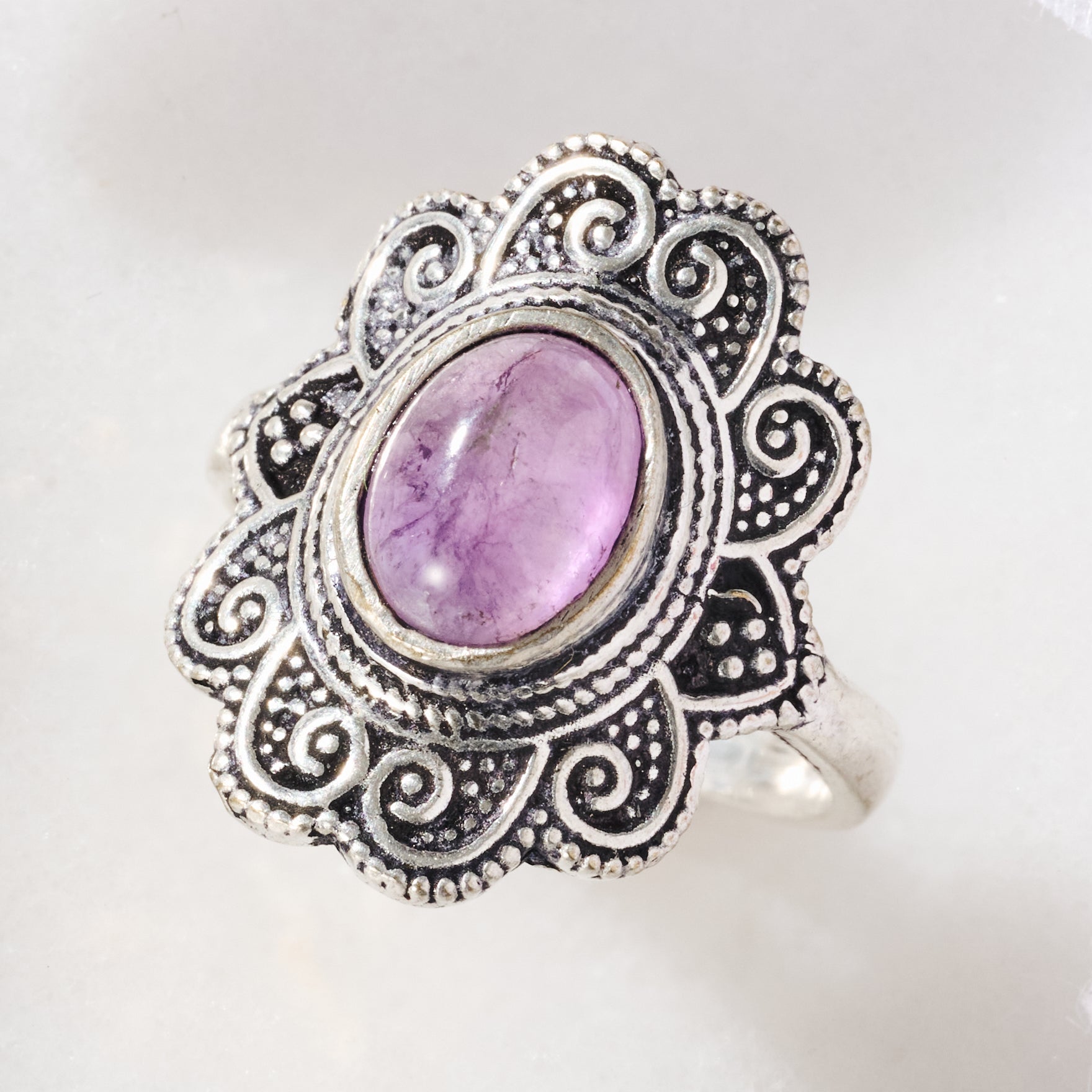 Saroop Amethyst Ring - Ten Thousand Villages