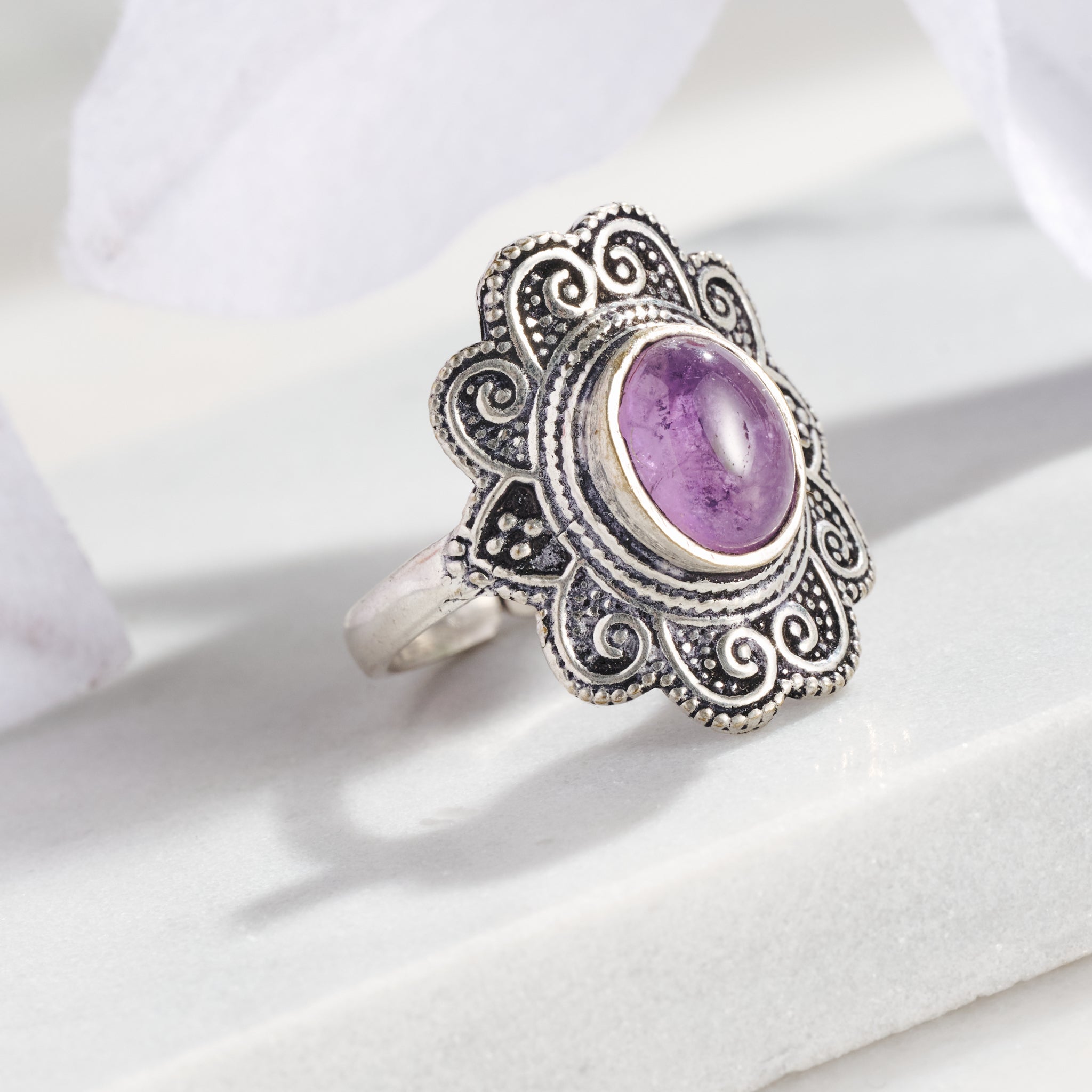 Saroop Amethyst Ring - Ten Thousand Villages