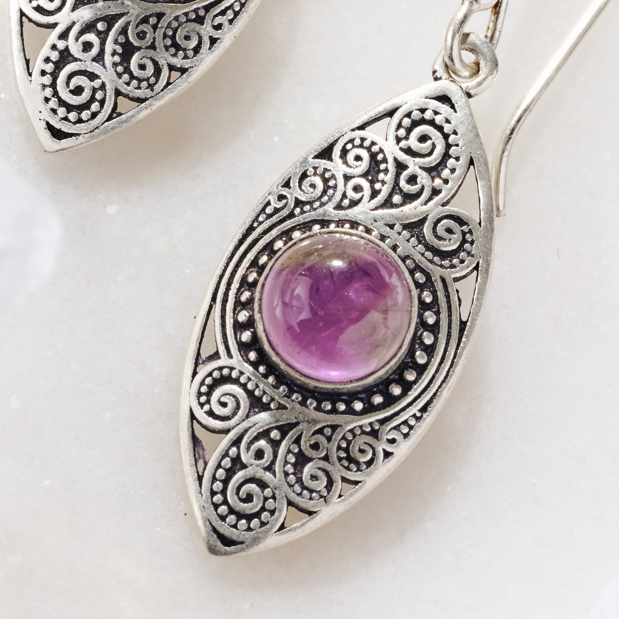 Saroop Amethyst Earrings - Ten Thousand Villages